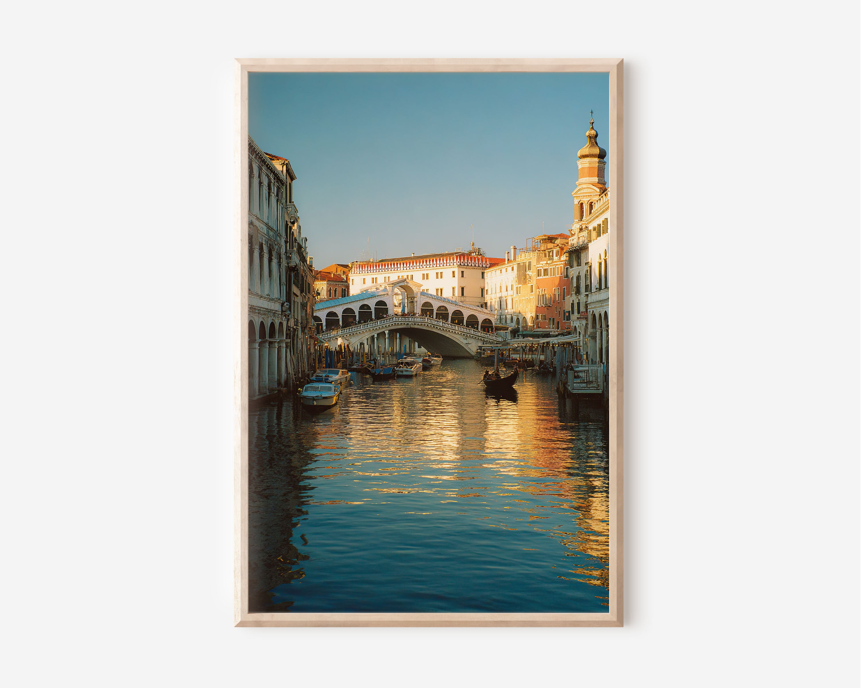 Venice Rialto Bridge Wall Art | Grand Canal Sunset Print