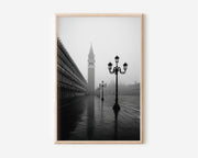 Venice Black & White Wall Art | St Mark’s Square Fog Print