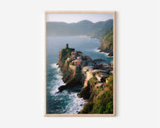 Vernazza Cinque Terre Wall Art Print | Italian Riviera Village Coastal Photography | Ligurian Sea Cliffside Landscape Poster | Italy Travel Print | Mediterranean Home Decor