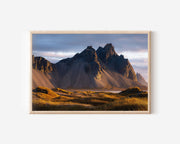 Vestrahorn Mountain Iceland Wall Art | Stokksnes Coastal Landscape Print