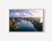 Vietnam Ha Long Bay Wall Art Print – Limestone Islands Seascape