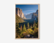 Yosemite Valley Wall Art Print | El Capitan Half Dome Bridalveil Fall California Photography | National Park Travel Poster | Nature Home Decor