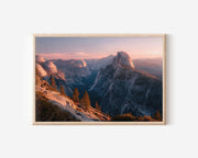 Yosemite Half Dome Sunset Wall Art Print – California National Park Landscape