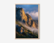 Yosemite Valley Granite Cliff Print | Misty Mountain Sunrise Wall Art | California Landscape Photography