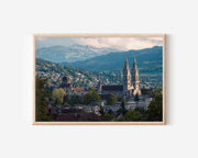 Zurich Old Town Cathedral Wall Art Print – Switzerland Historic Skyline