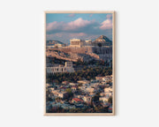 Athens Acropolis Wall Art Print | Parthenon Odeon Herodes Atticus Greece Sunset Photography | Greek Travel Poster | Classical Home Decor