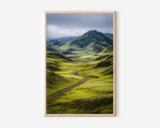 Iceland Moss Highlands Print | Green Volcanic Landscape Wall Art | Iceland Interior Photography
