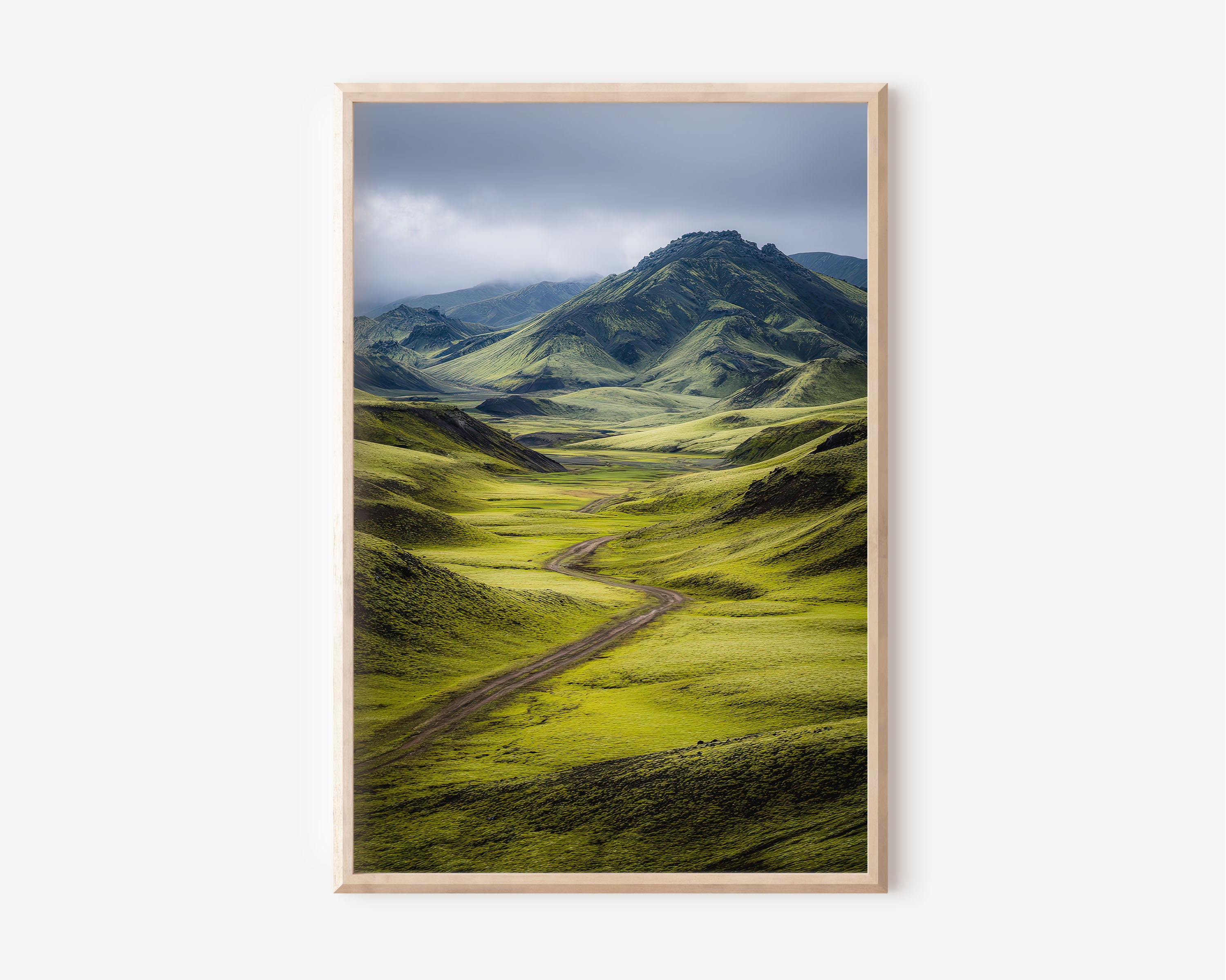 Iceland Moss Highlands Print | Green Volcanic Landscape Wall Art | Iceland Interior Photography