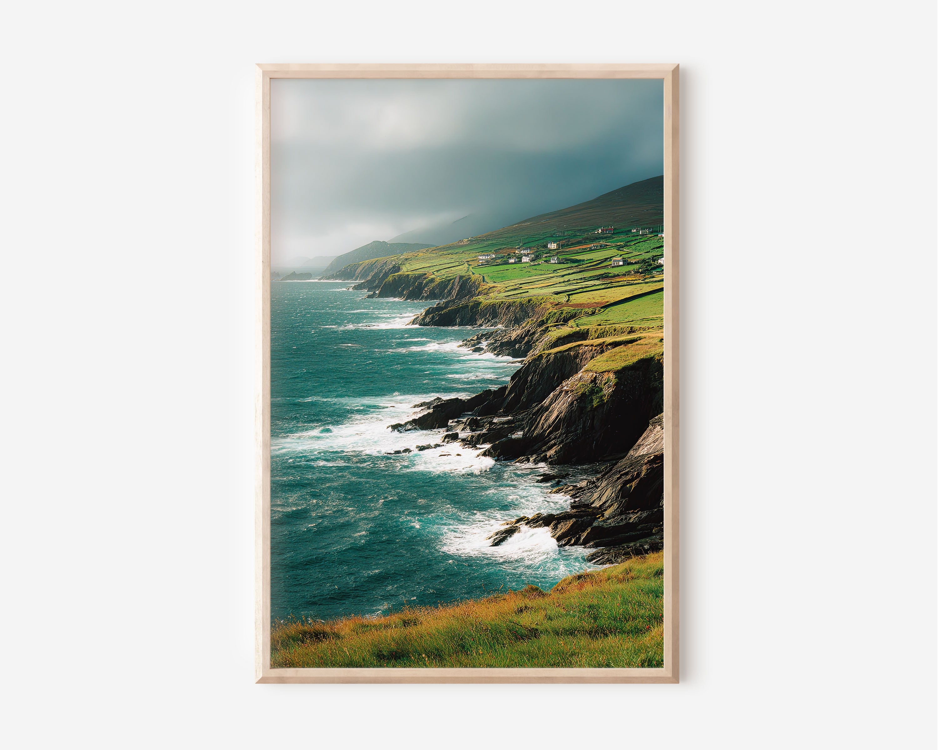 Dingle Peninsula Wall Art Print | Ireland Wild Atlantic Way Photography | Kerry Coastal Cliffs Landscape Poster | Irish Nature Print | Emerald Isle Home Decor