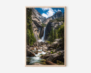 Yosemite Falls Print | Lower Yosemite Fall Waterfall Wall Art | California National Park Photography