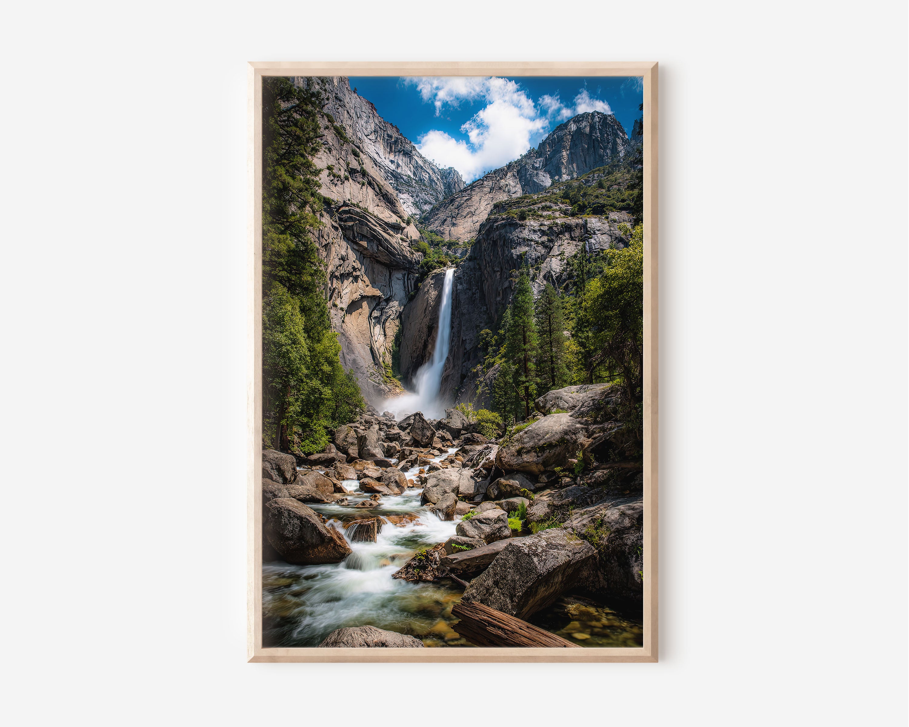 Yosemite Falls Print | Lower Yosemite Fall Waterfall Wall Art | California National Park Photography