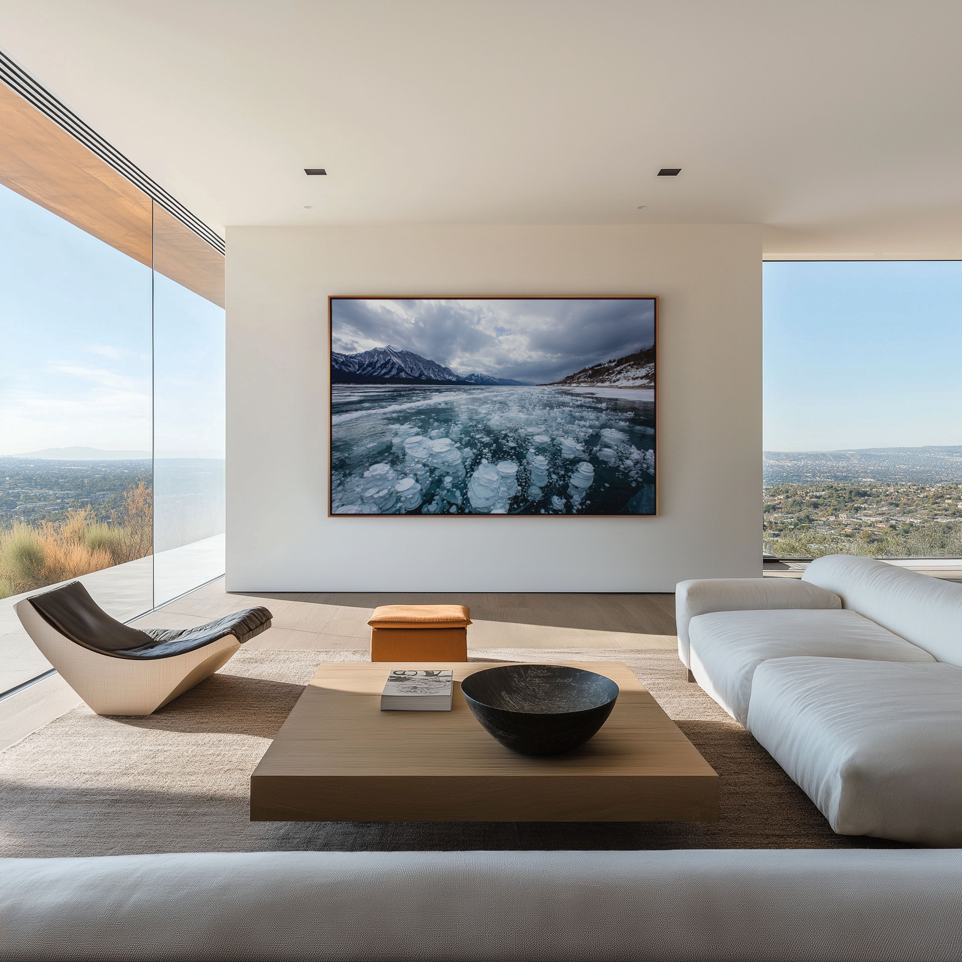 Abraham Lake Ice Bubbles Wall Art Print – Alberta Canada Winter