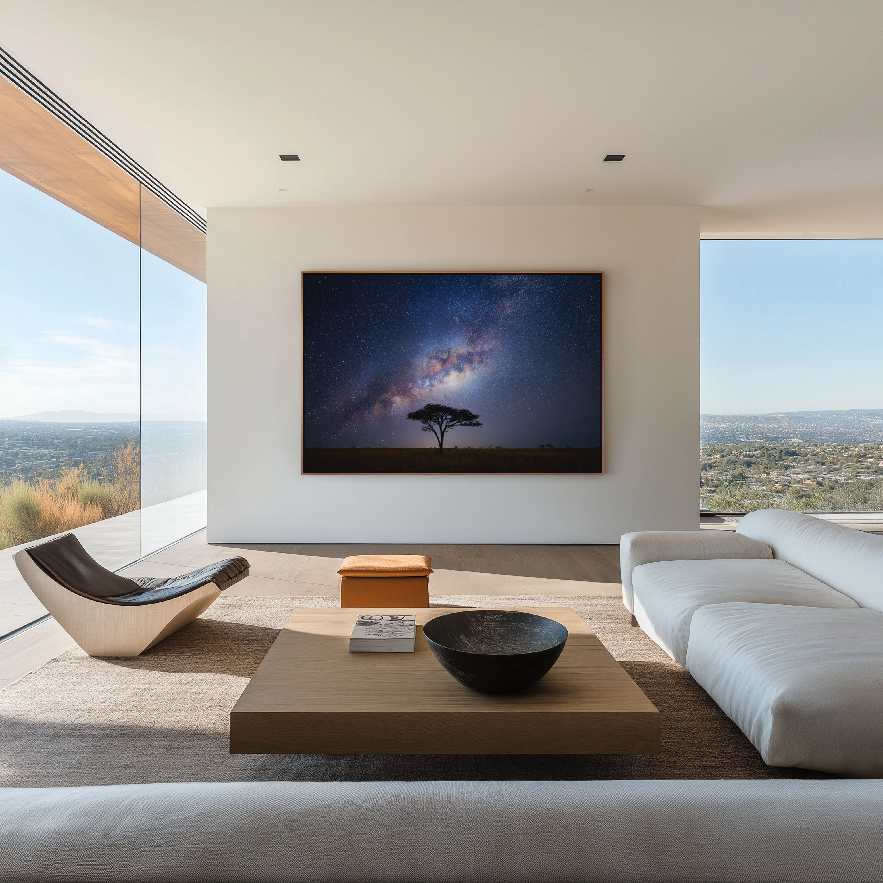 African Milky Way Lone Tree Wall Art – Night Sky Landscape Print