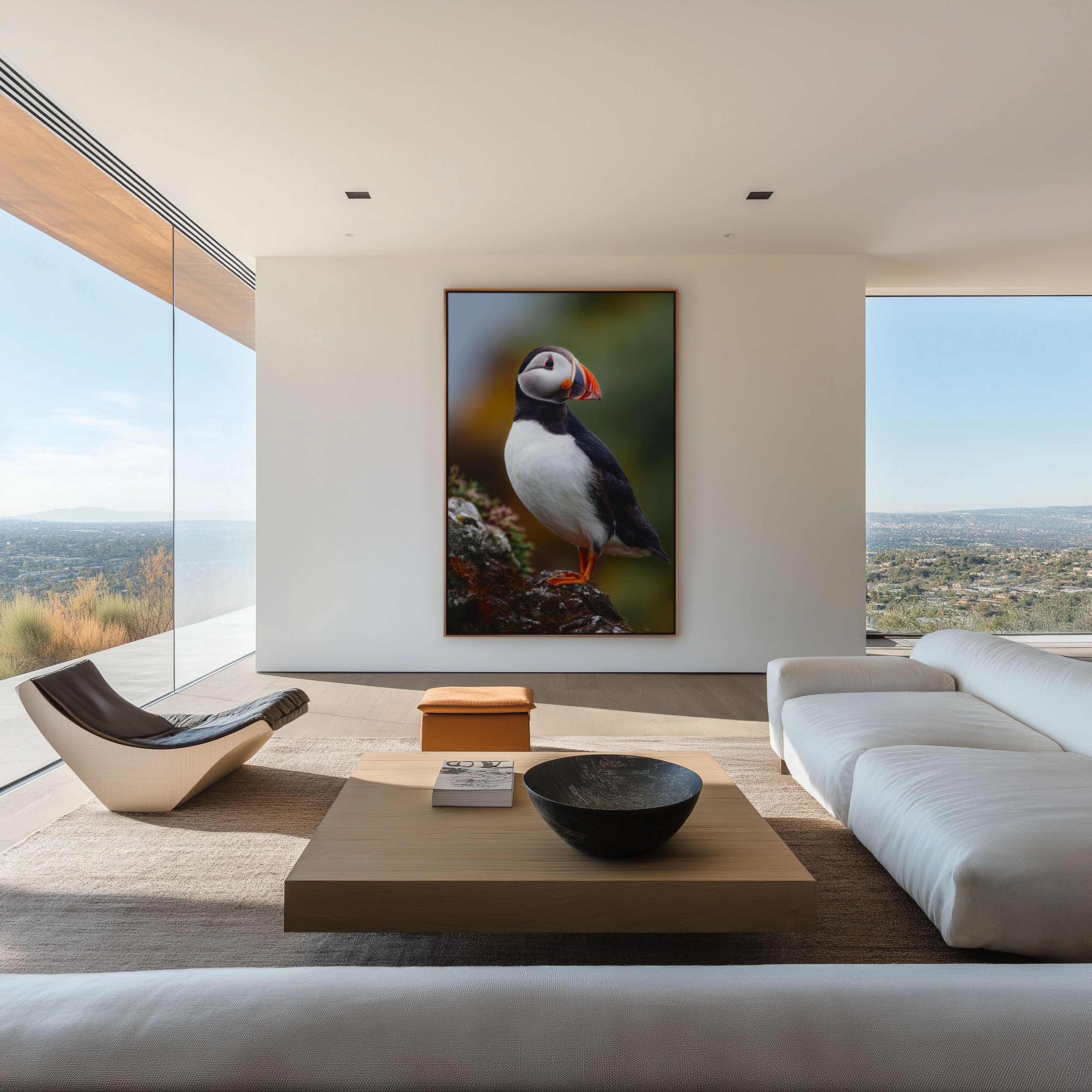 Atlantic Puffin Wall Art – Coastal Bird Canvas Print, Colorful Wildlife Decor