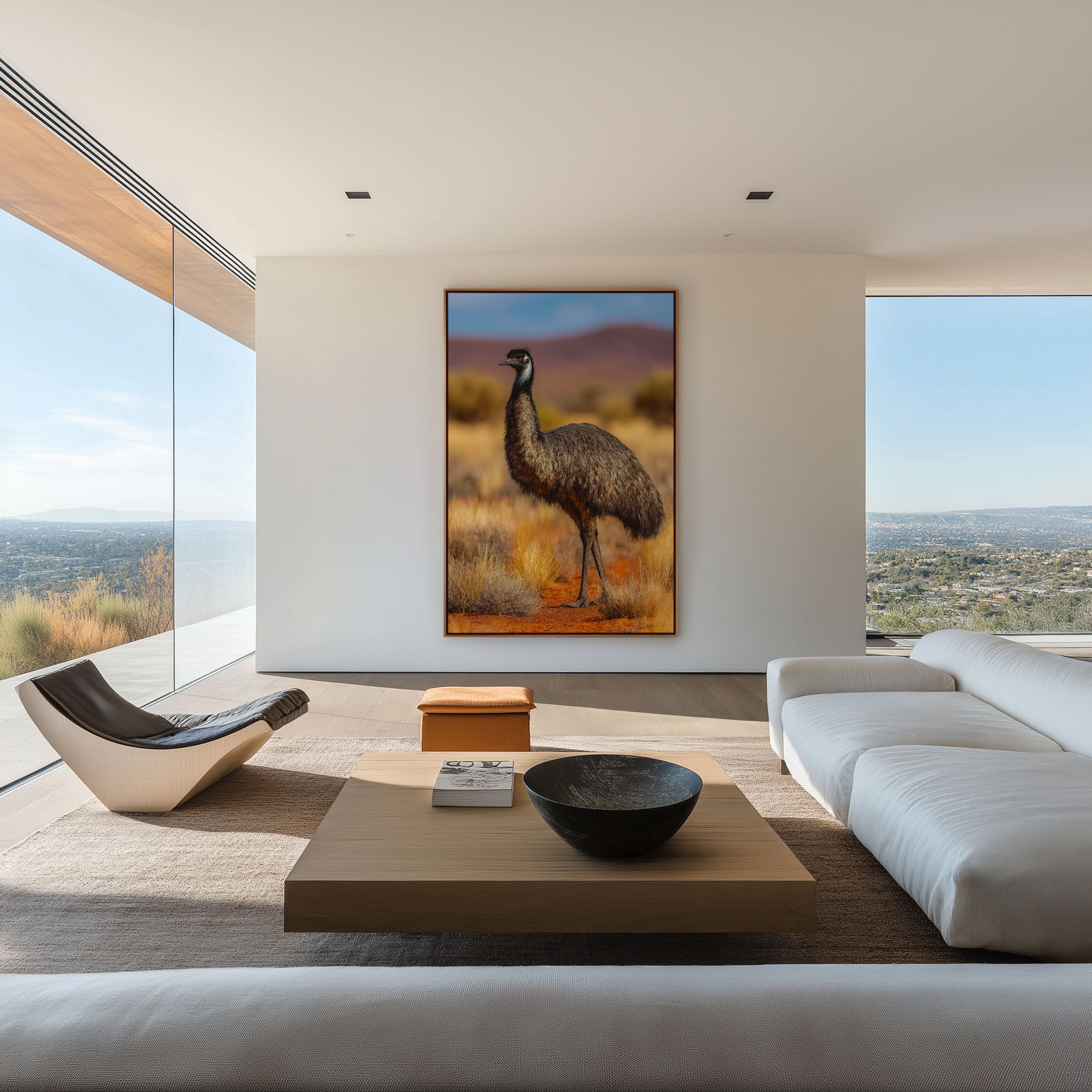 Australian Emu Wall Art | Outback Wildlife Nature Print