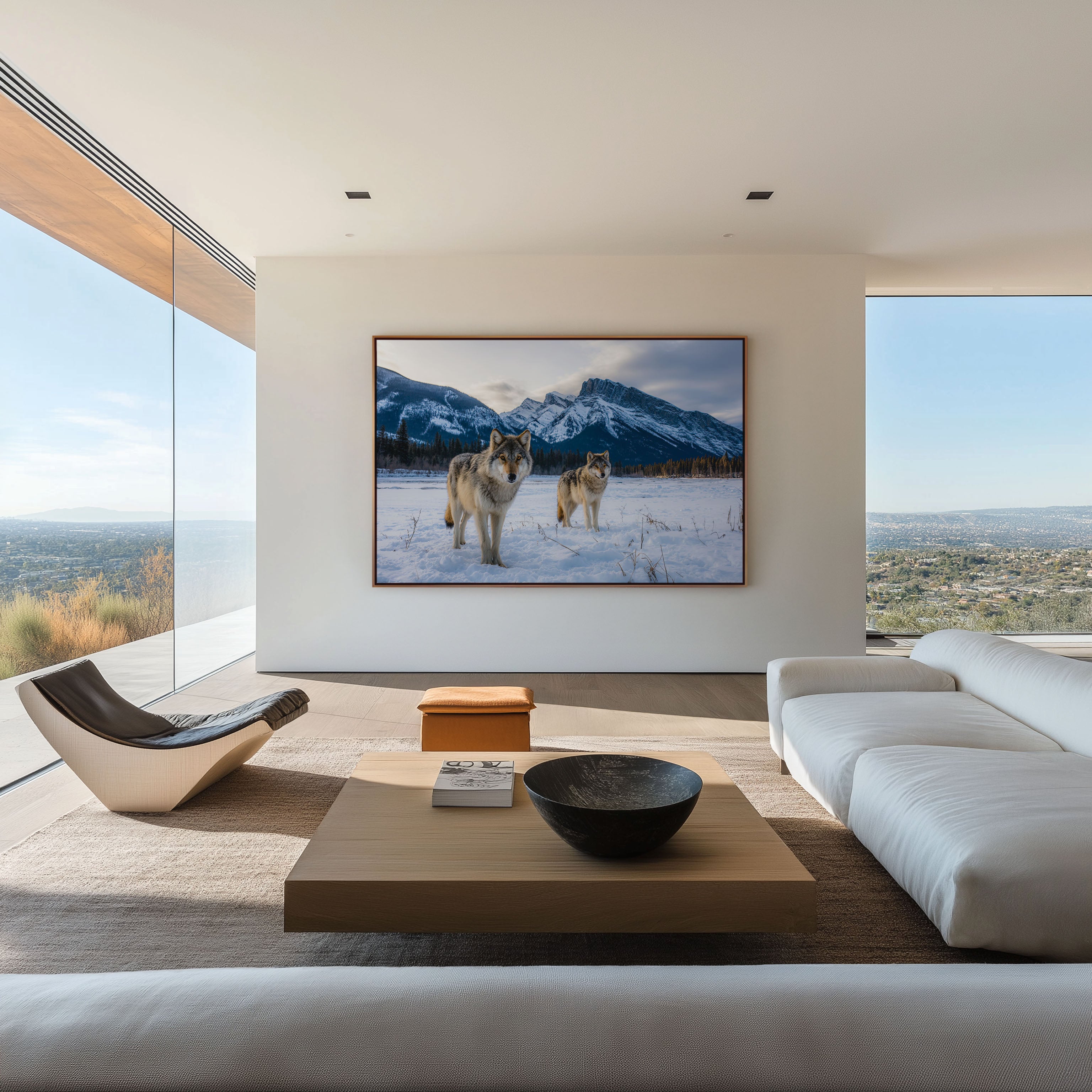 Banff Wolves Wall Art – Canadian Mountain Wildlife Print