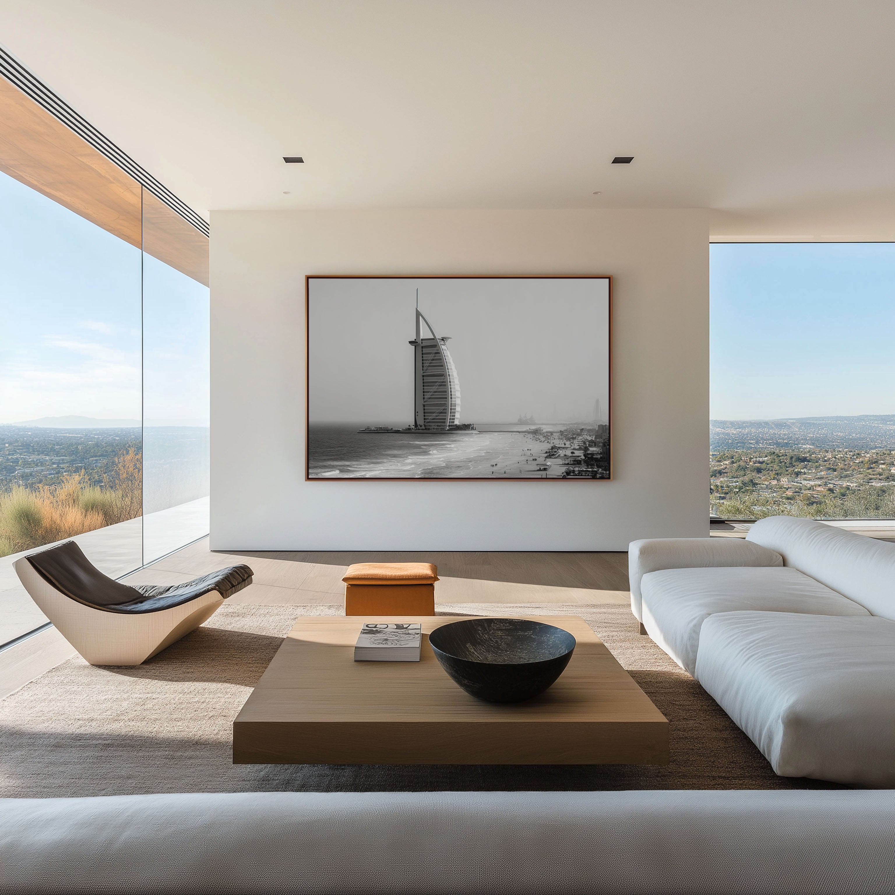 Burj Al Arab Wall Art – Black and White Dubai Luxury Photography Print