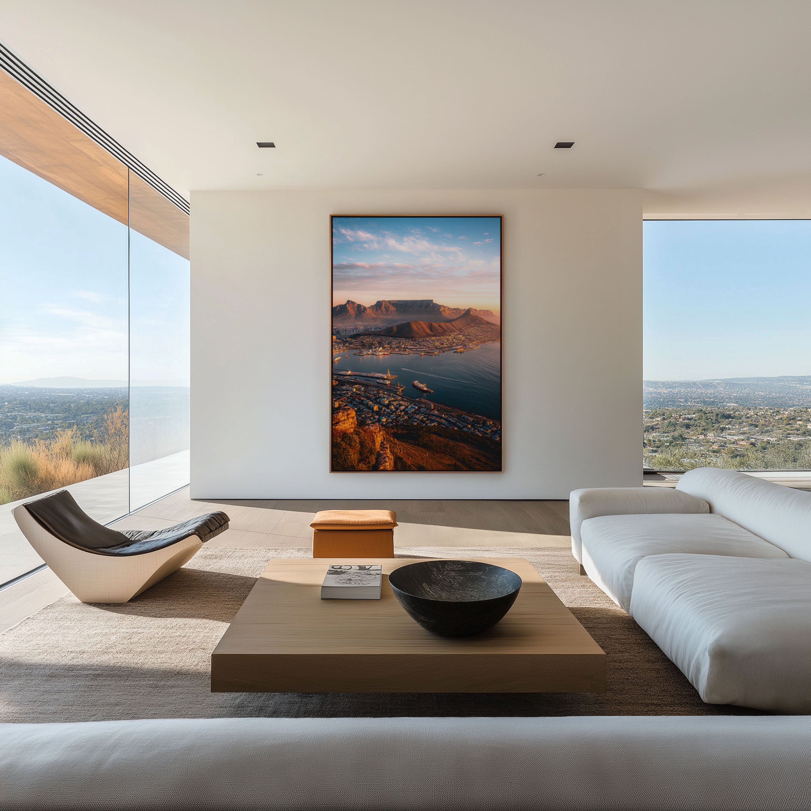 Cape Town Wall Art Print | Table Mountain Coastal City Photography