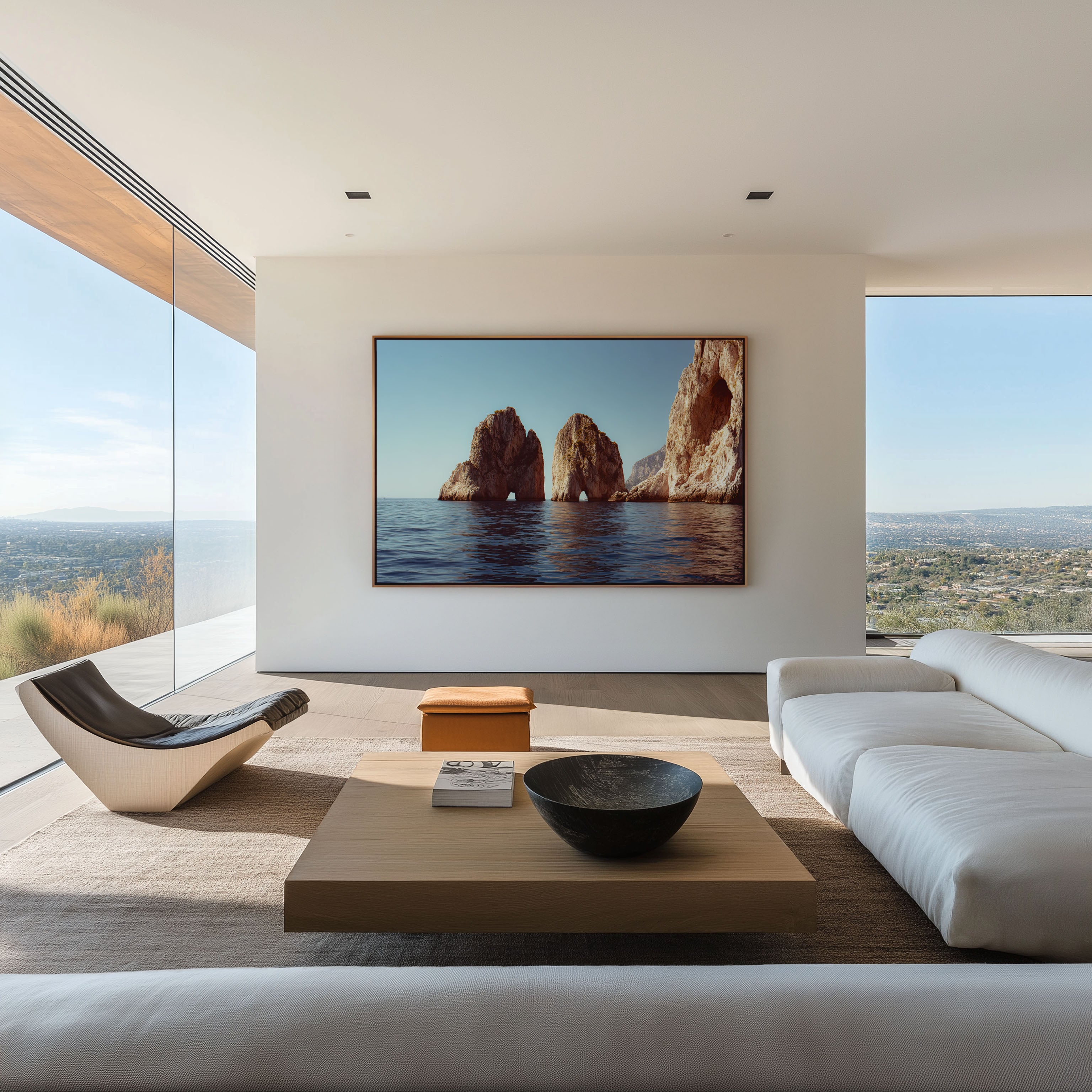 Capri Faraglioni Rocks Wall Art – Italy Mediterranean Sea Coastal Landscape
