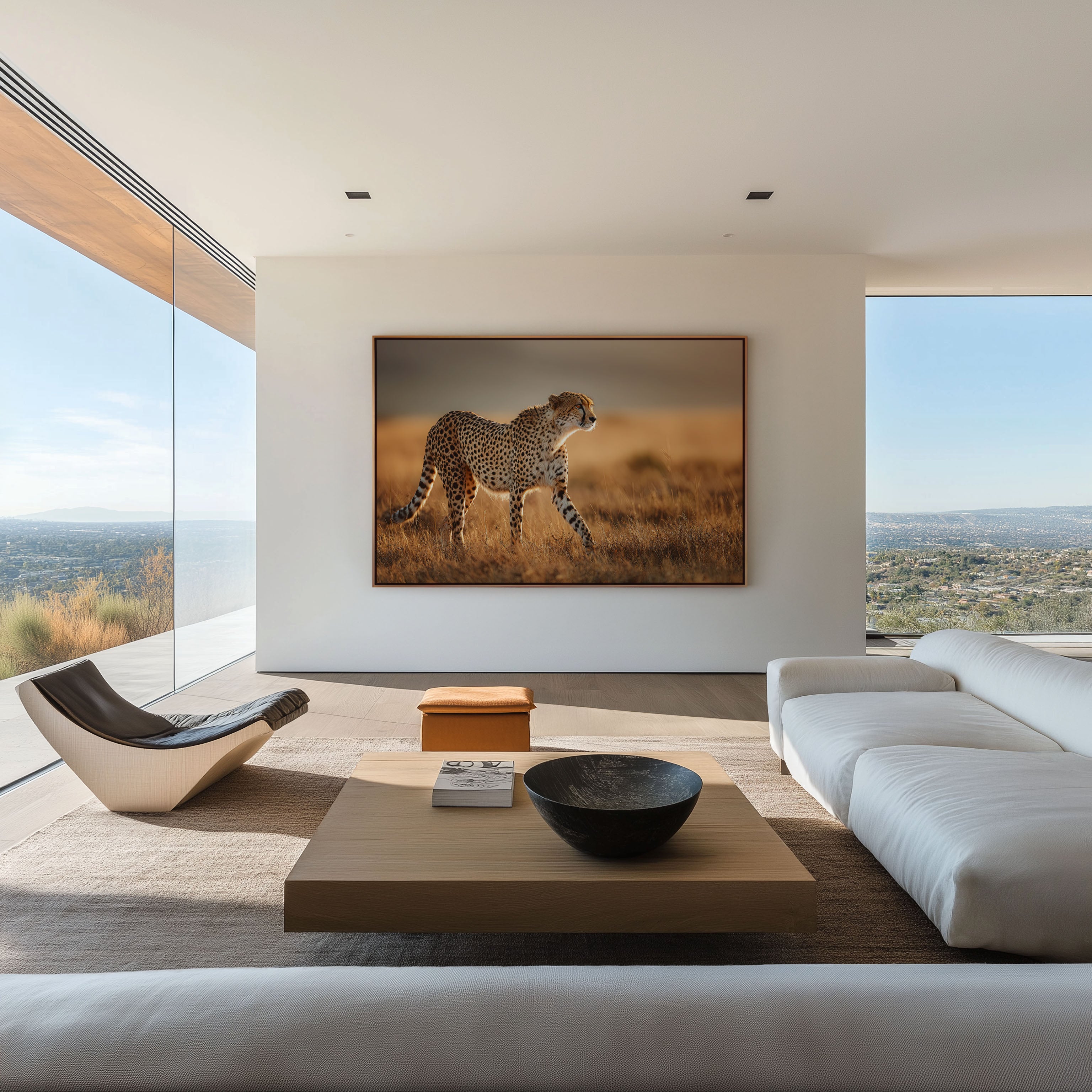 Cheetah Safari Wildlife Wall Art Print – African Savanna Canvas
