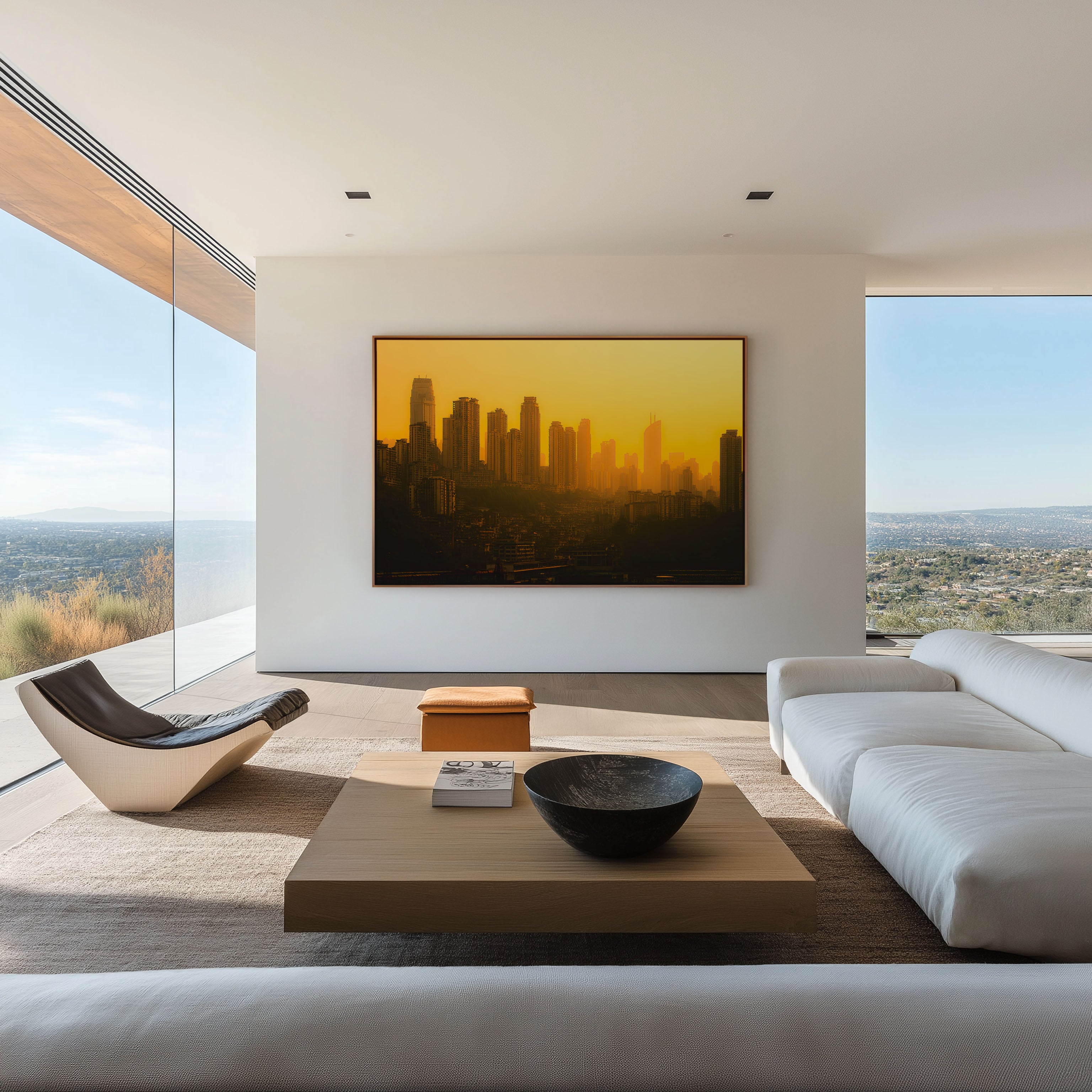 Chongqing China Skyline Sunset Wall Art Print – Golden Cityscape Canvas