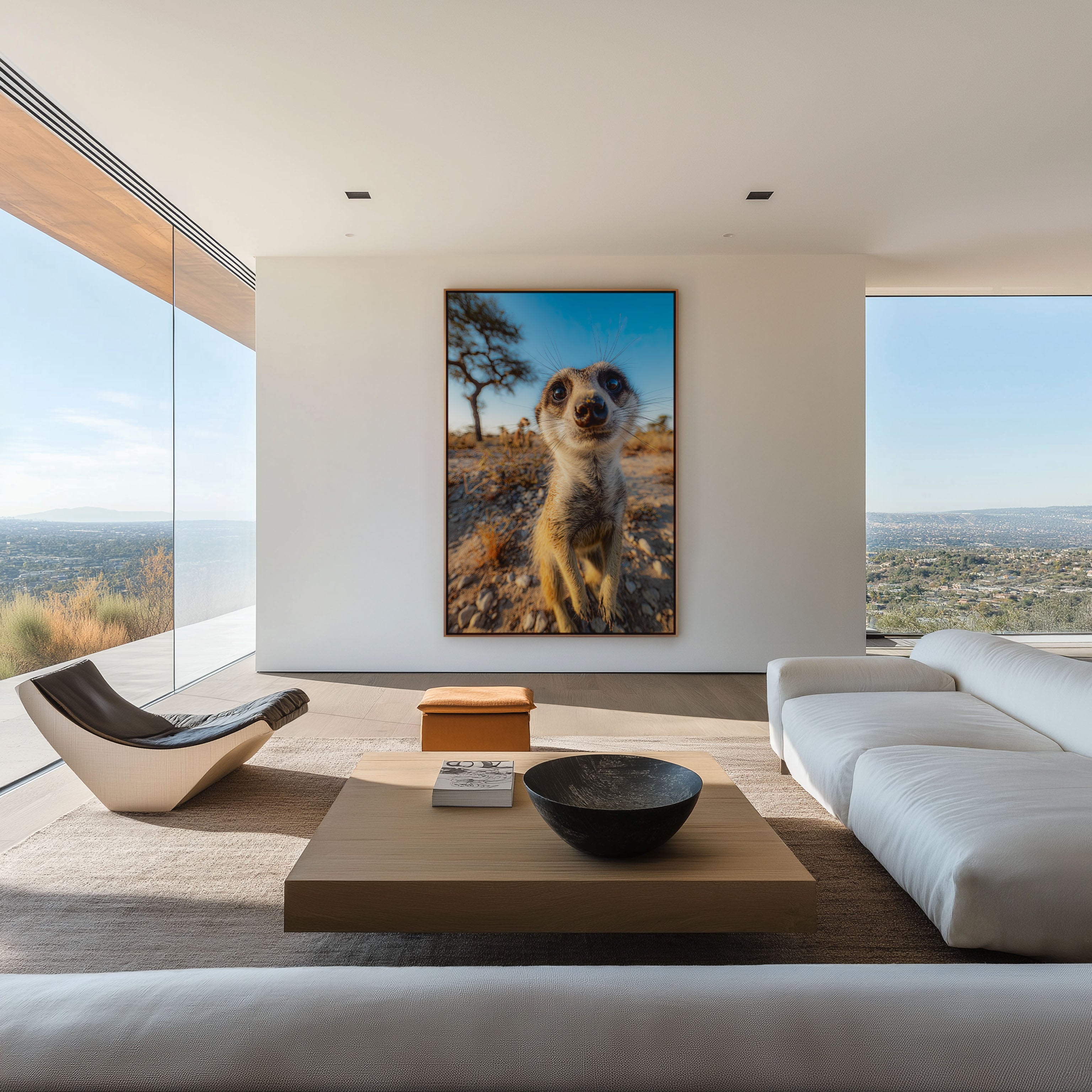 Meerkat Wall Art Print – Cute Wildlife Canvas & Framed Safari Animal Photography Decor