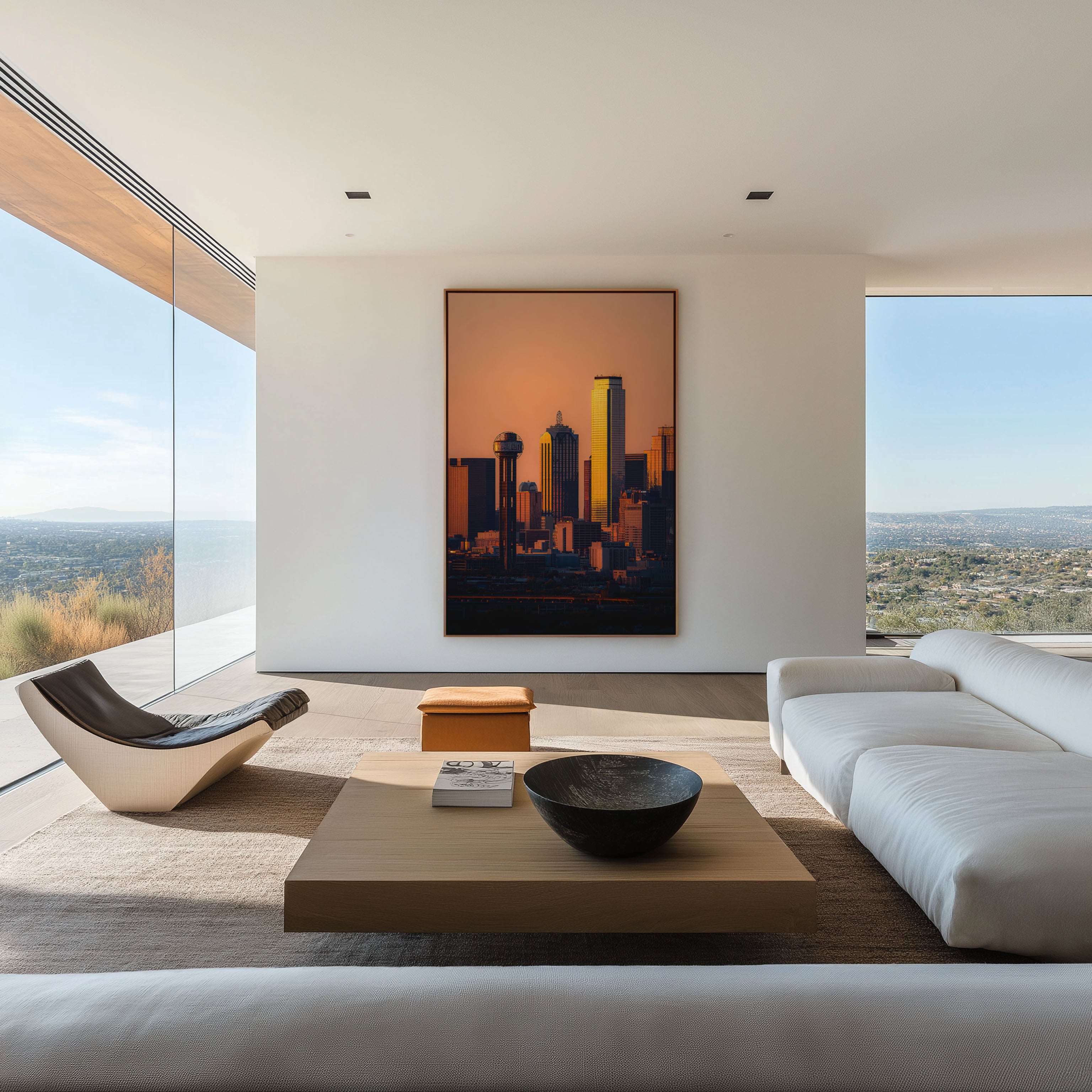 Dallas Skyline Sunset Wall Art | Reunion Tower Texas Print | Travel Photography Poster