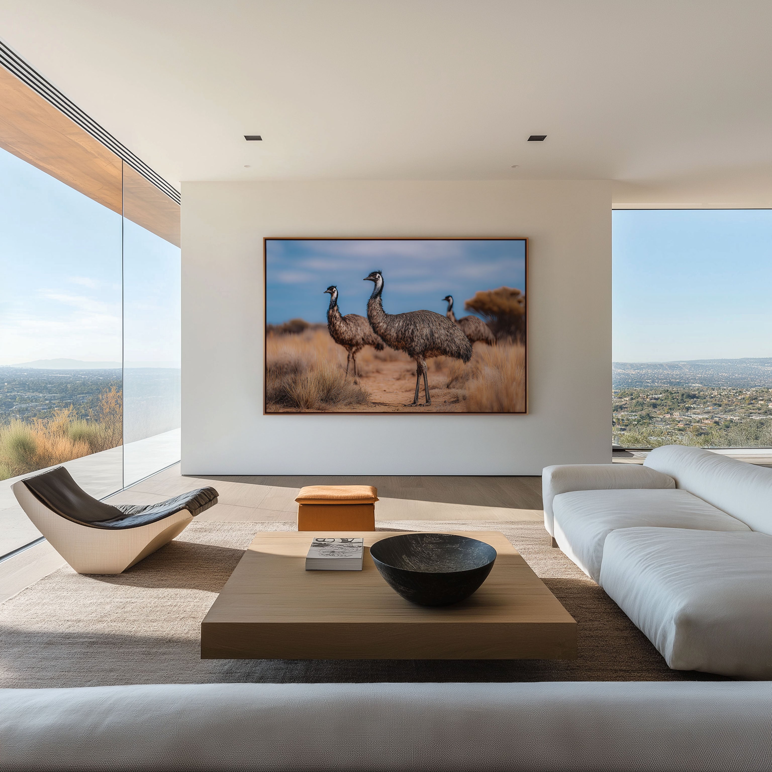 Desert Sentinels – Western Australia Emus Wall Art Print