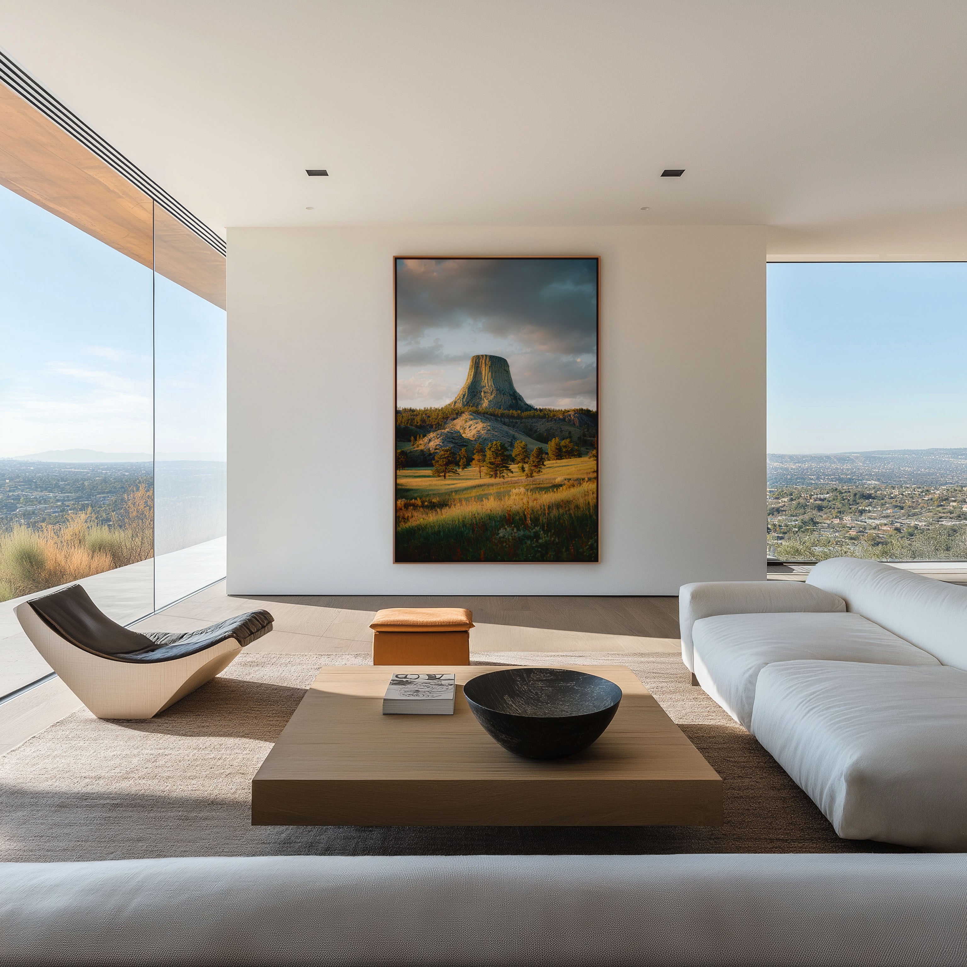 Devils Tower Landscape Wall Art | Wyoming Monument Nature Print