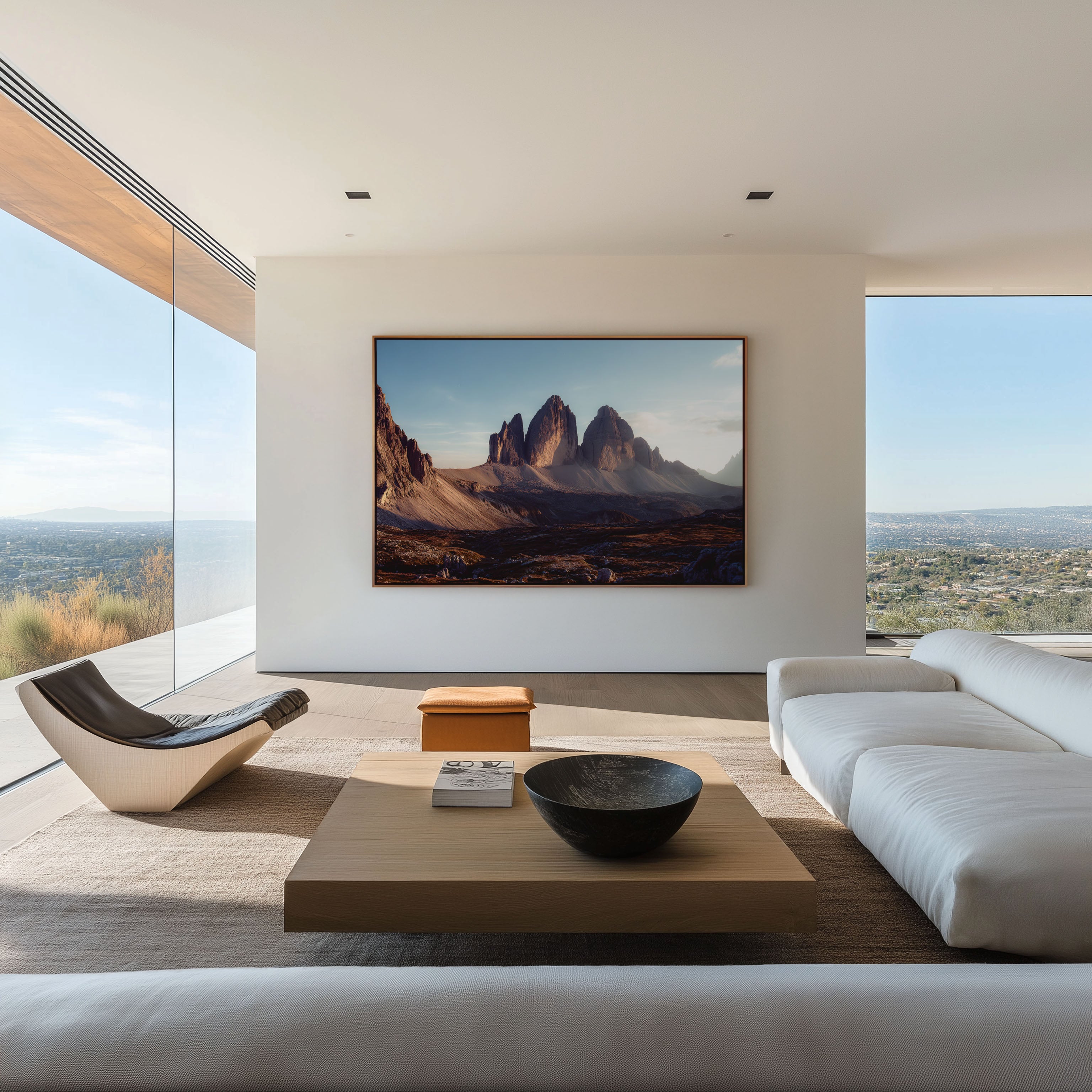 Tre Cime di Lavaredo Dolomites Wall Art – Italy Golden Hour Mountain Landscape