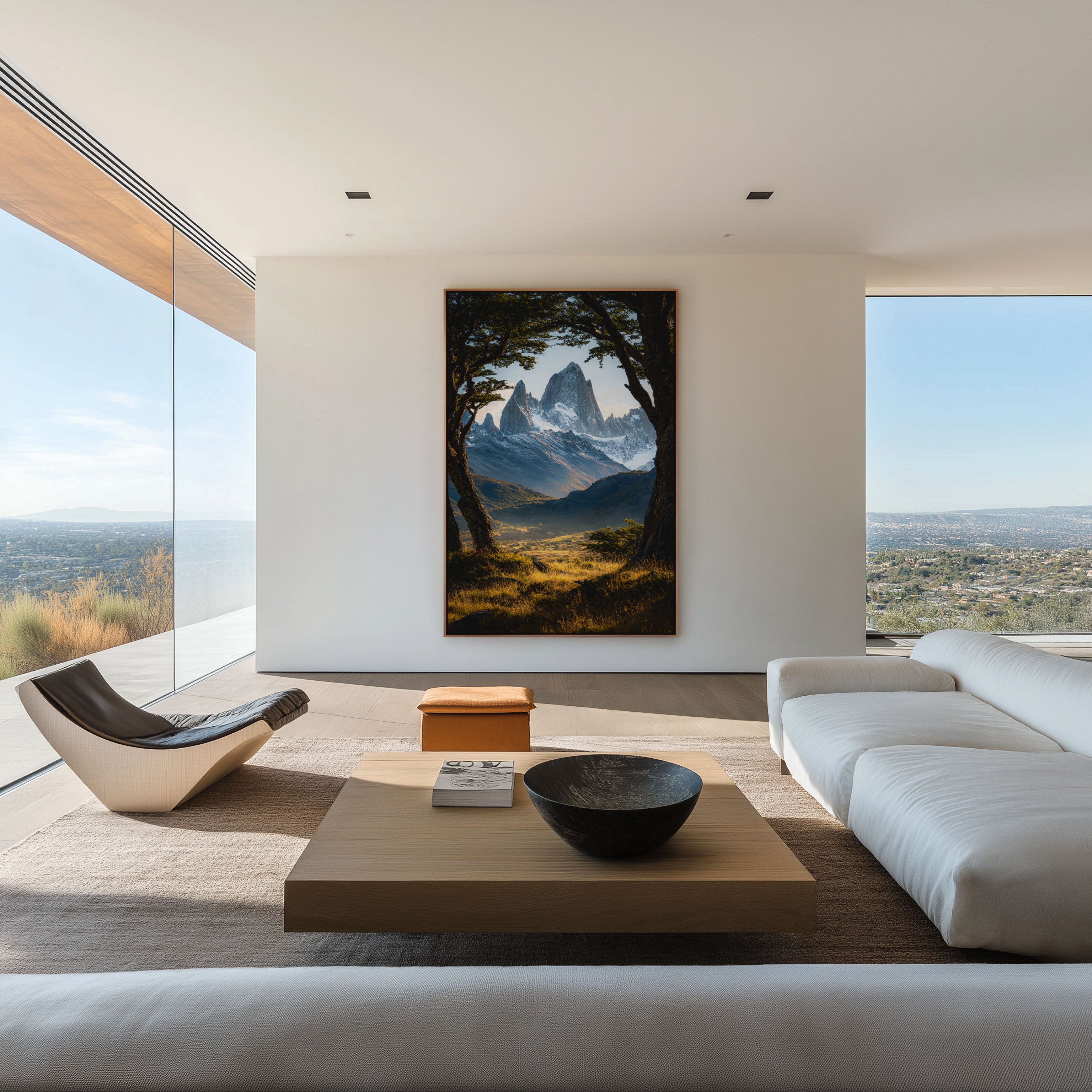 Fitz Roy Patagonia Print | Mount Fitz Roy Through Lenga Trees Wall Art | Patagonia Landscape Photography Poster