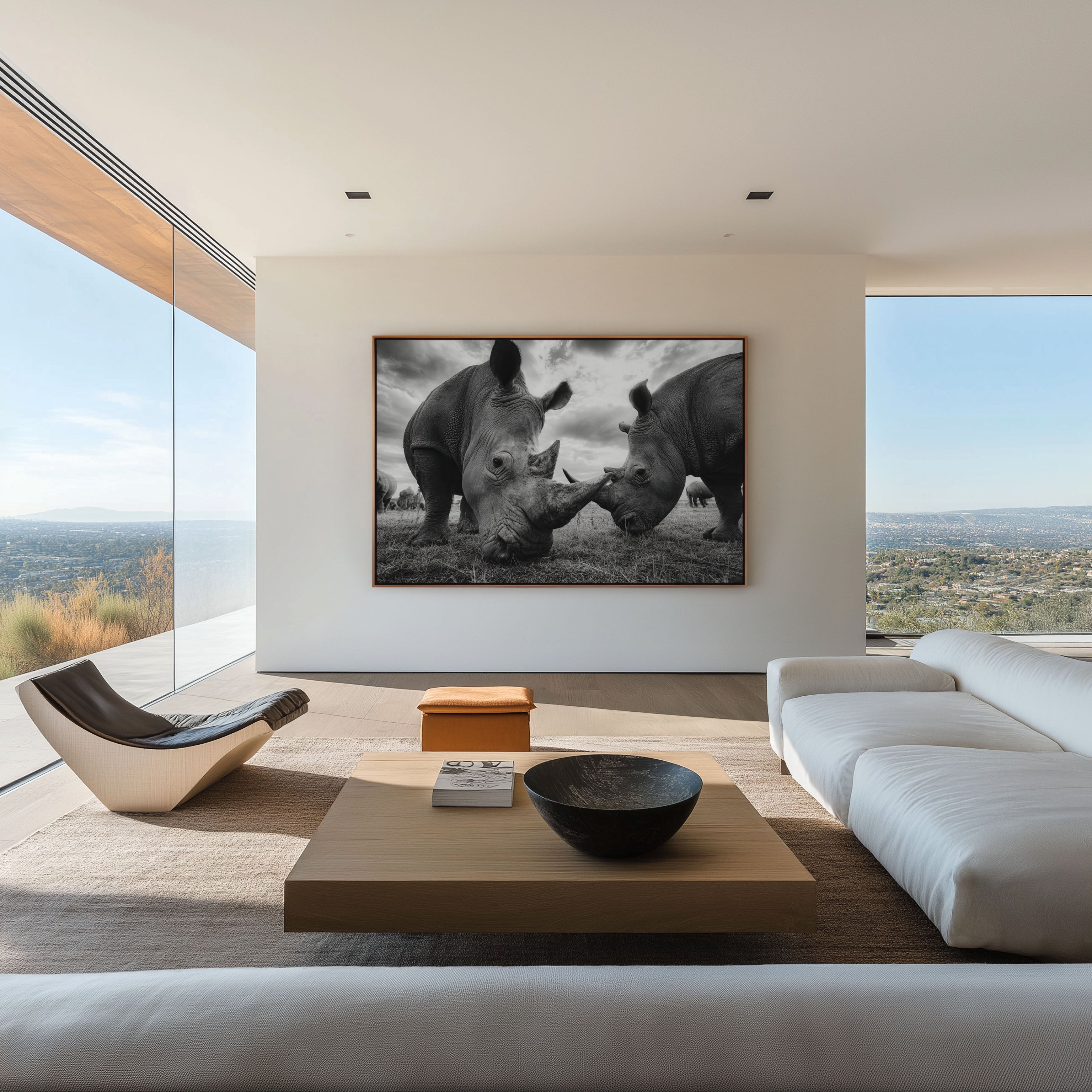 Black and White Rhino Wall Art – African Wildlife Photography