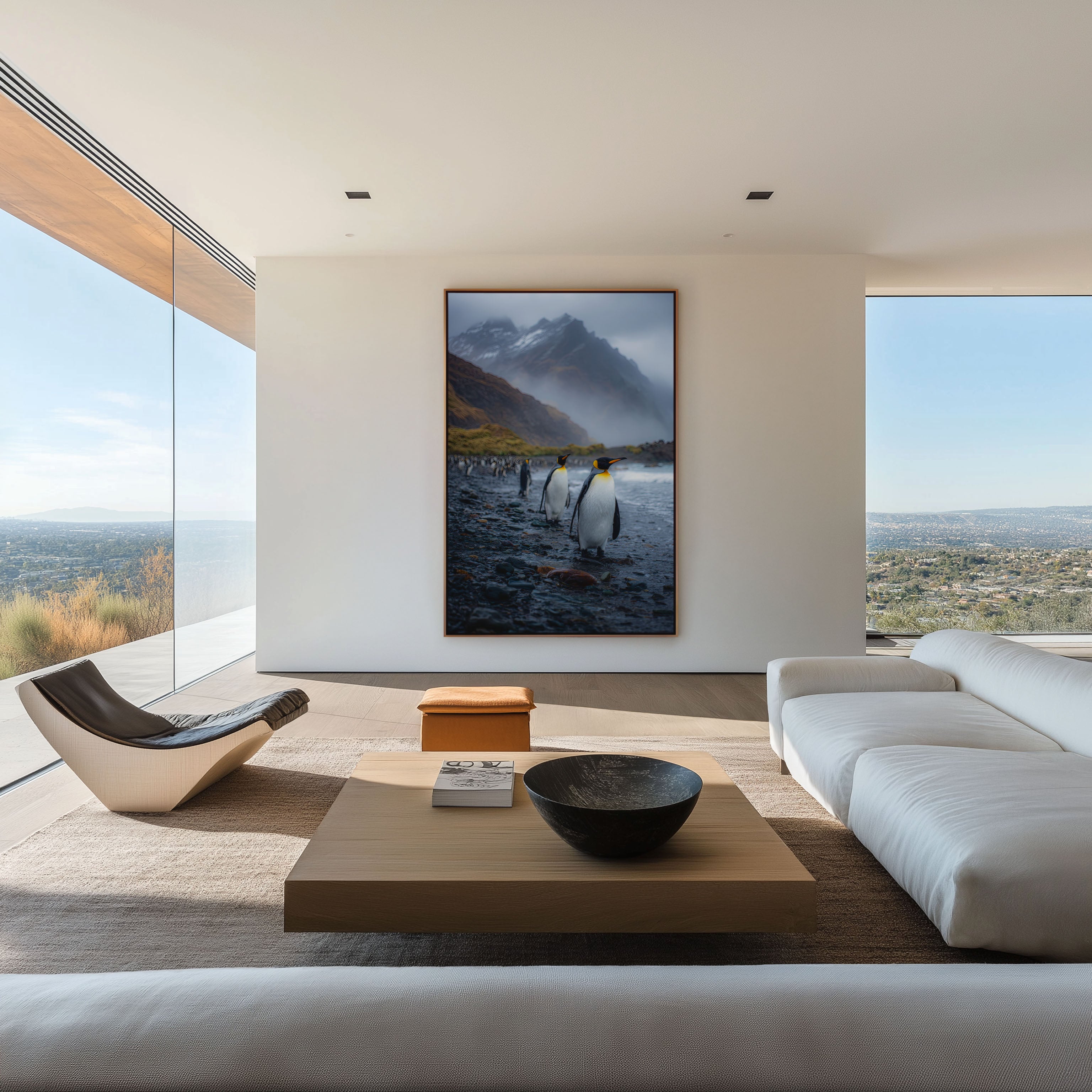 King Penguin Wall Art Print – Antarctic Wildlife Canvas & Framed Coastal Landscape Decor