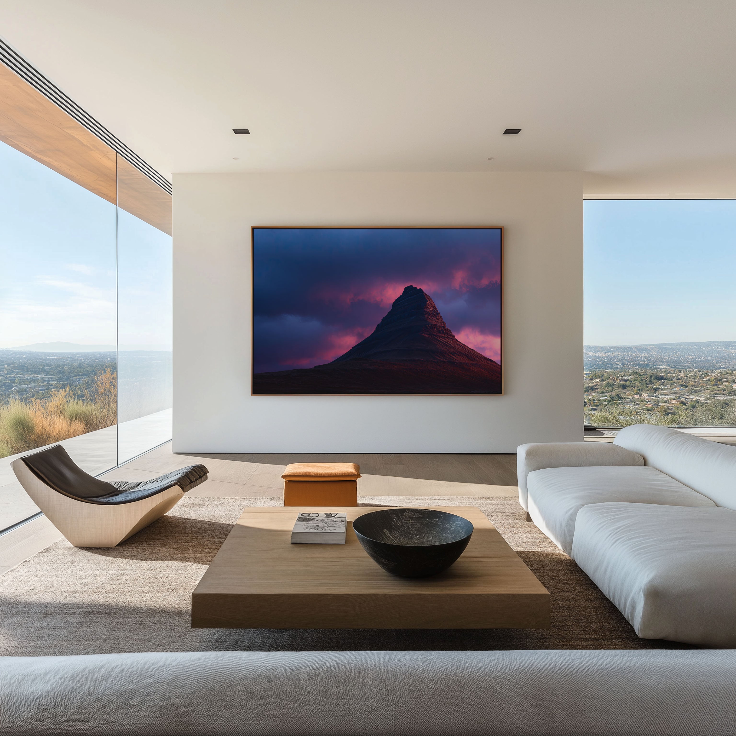 Kirkjufell Mountain Iceland Wall Art | Dramatic Sunset Landscape Print