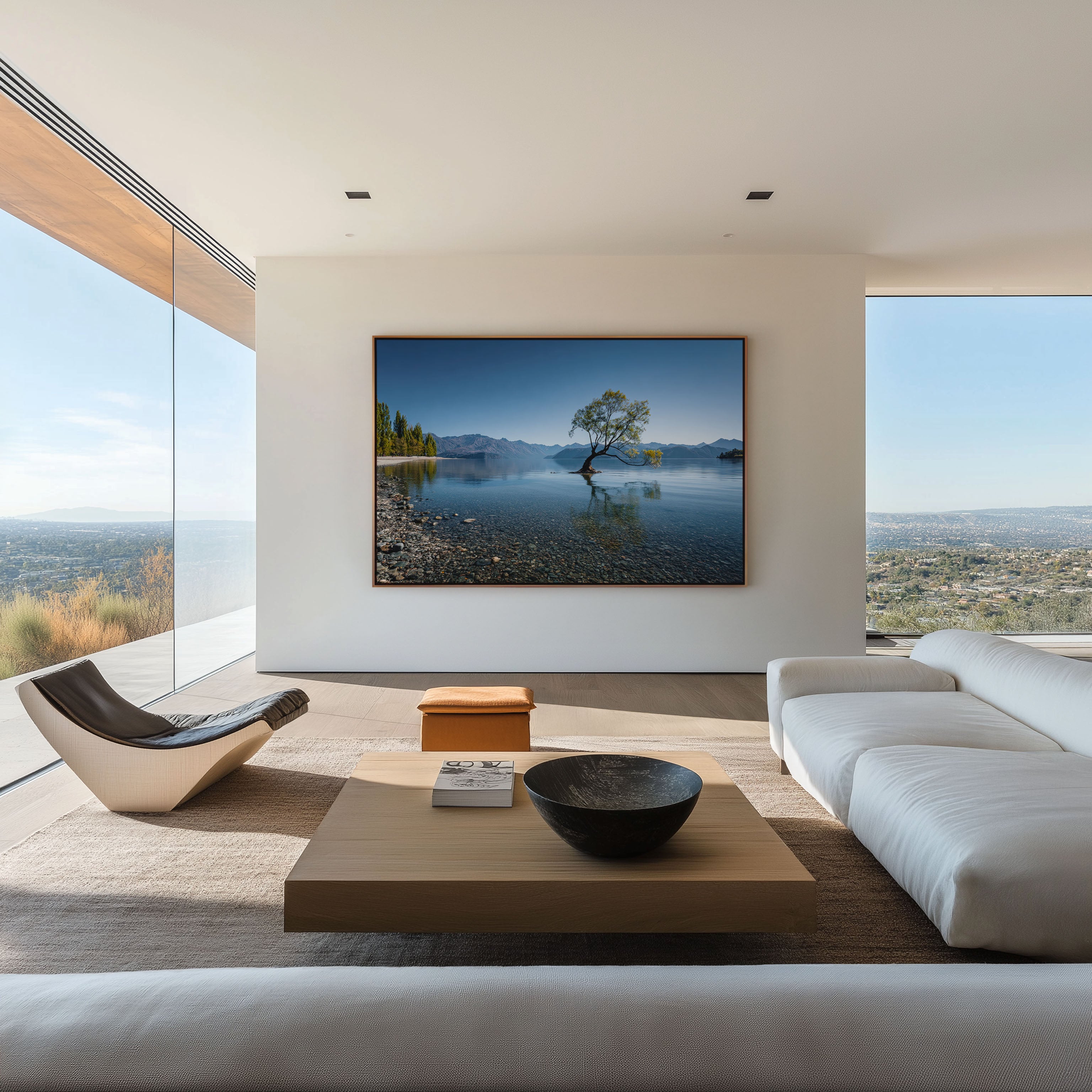 Lake Wanaka Lone Tree Wall Art Print – New Zealand Reflection Landscape