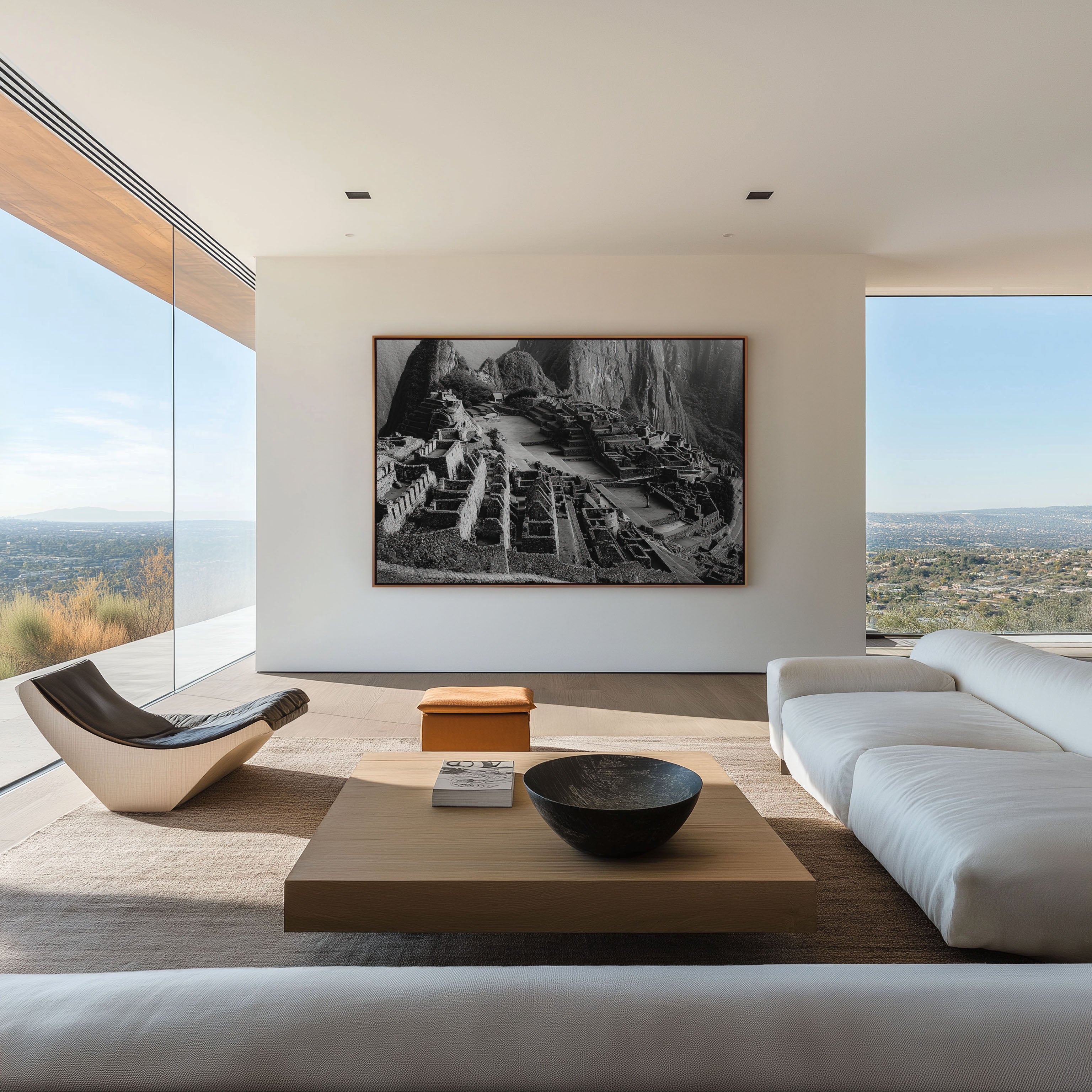 Machu Picchu Wall Art Print – Black and White Peru Photography