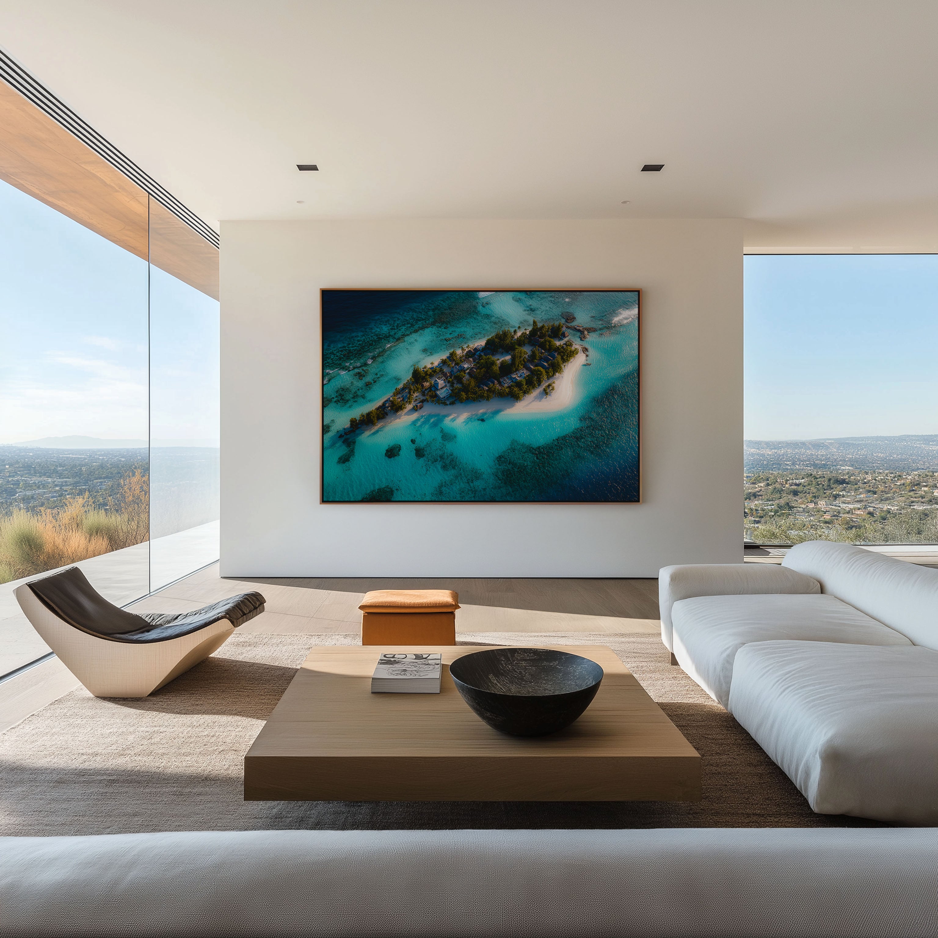 Maldives Island Lagoon Wall Art – Tropical Aerial Beach & Turquoise Ocean Print