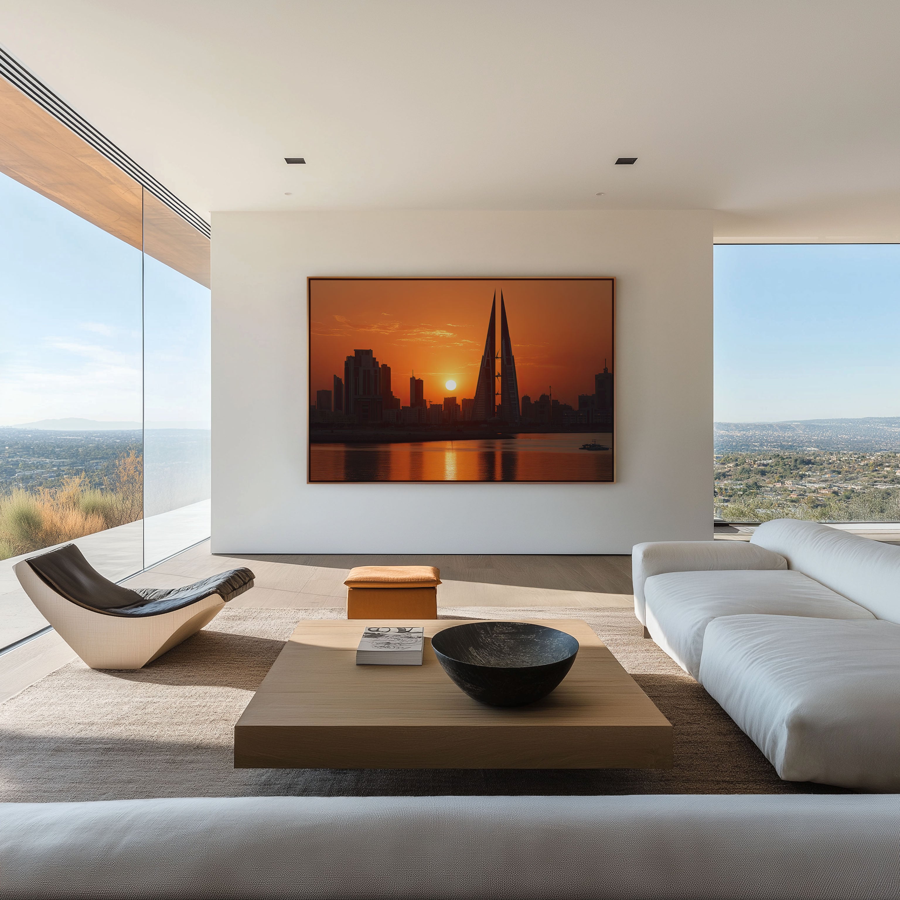 Manama Bahrain Skyline Wall Art Print | Gulf City Sunset
