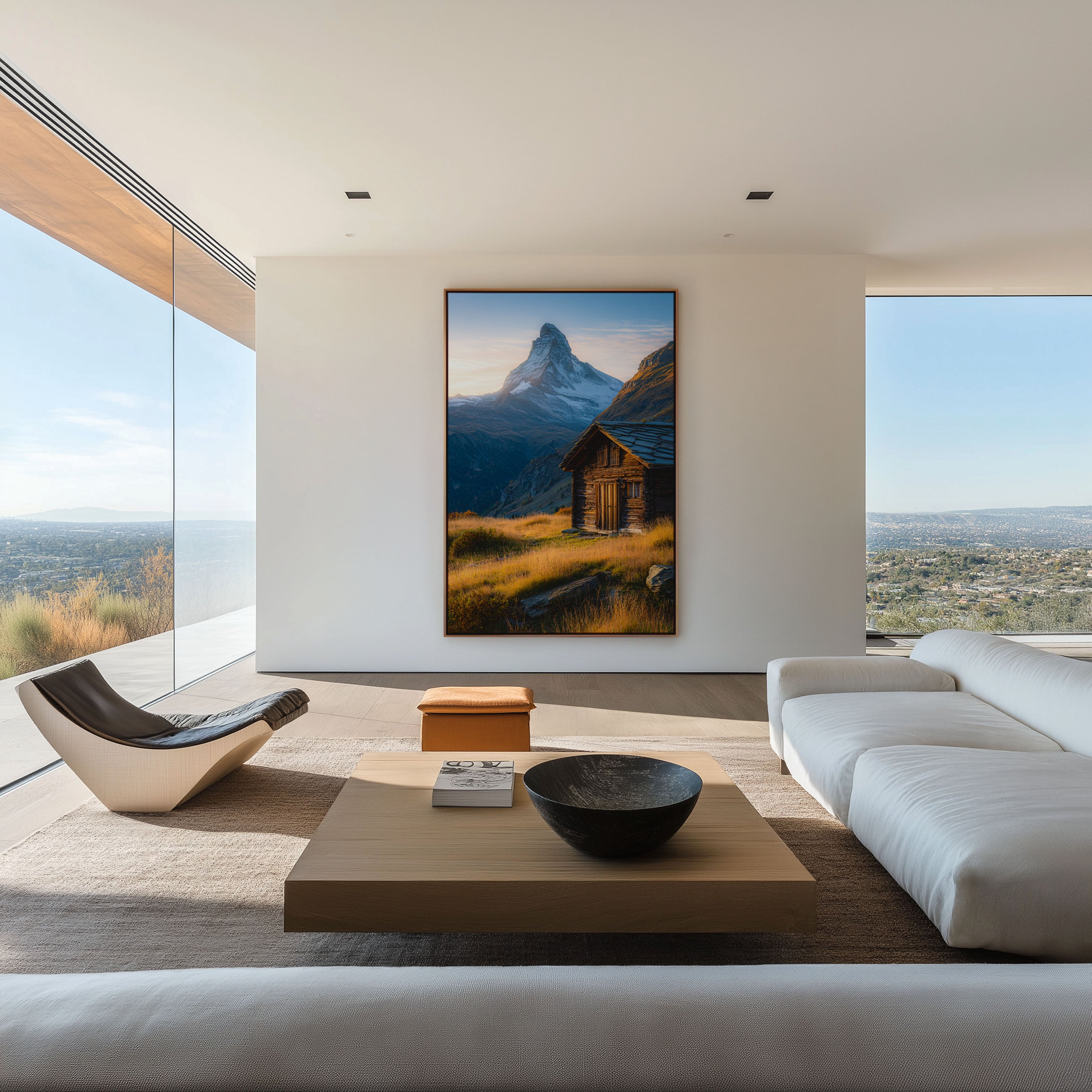 Matterhorn Sunrise Wall Art Print | Swiss Alps Cabin Landscape Photography