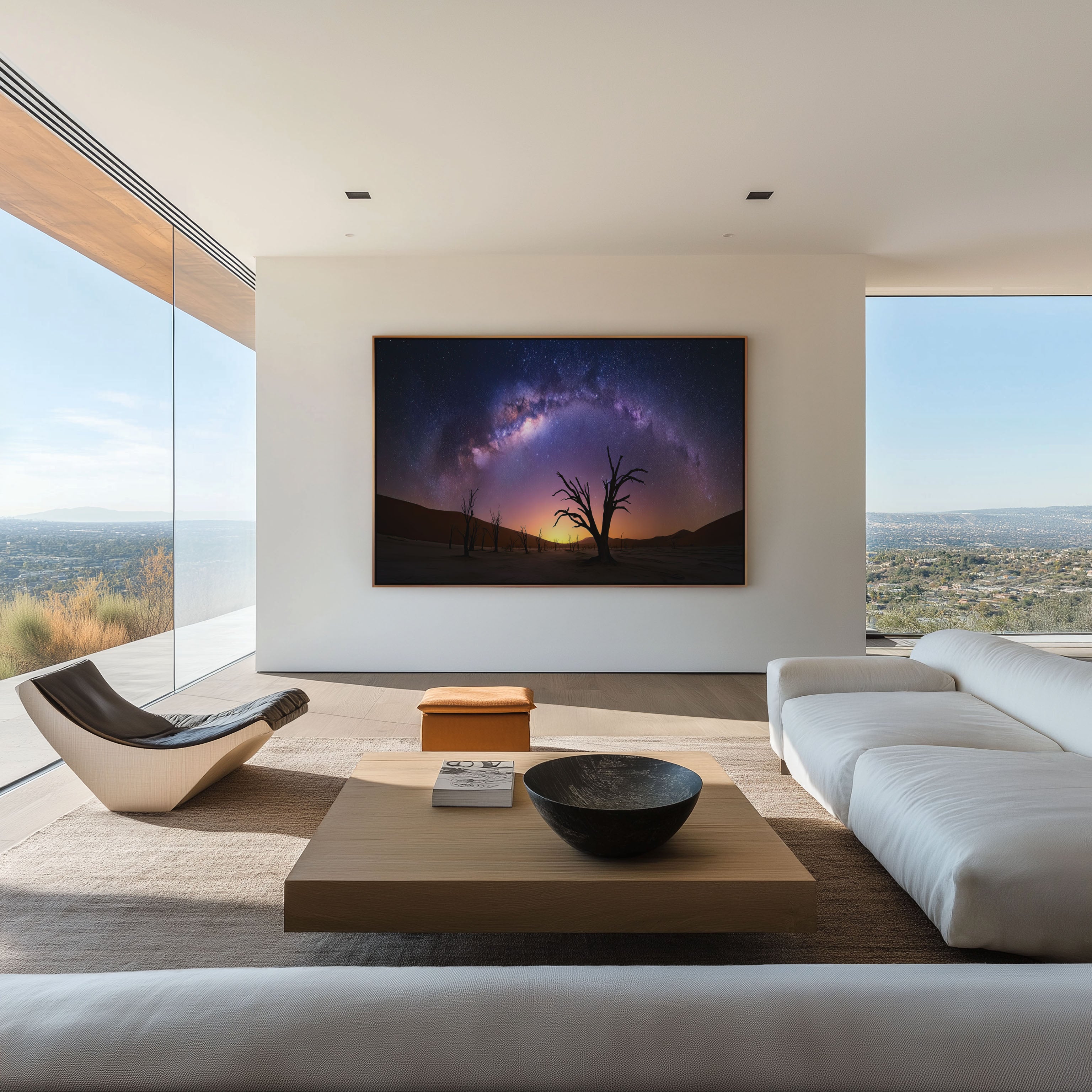 Milky Way Over Desert Trees Wall Art – Night Sky Landscape Print