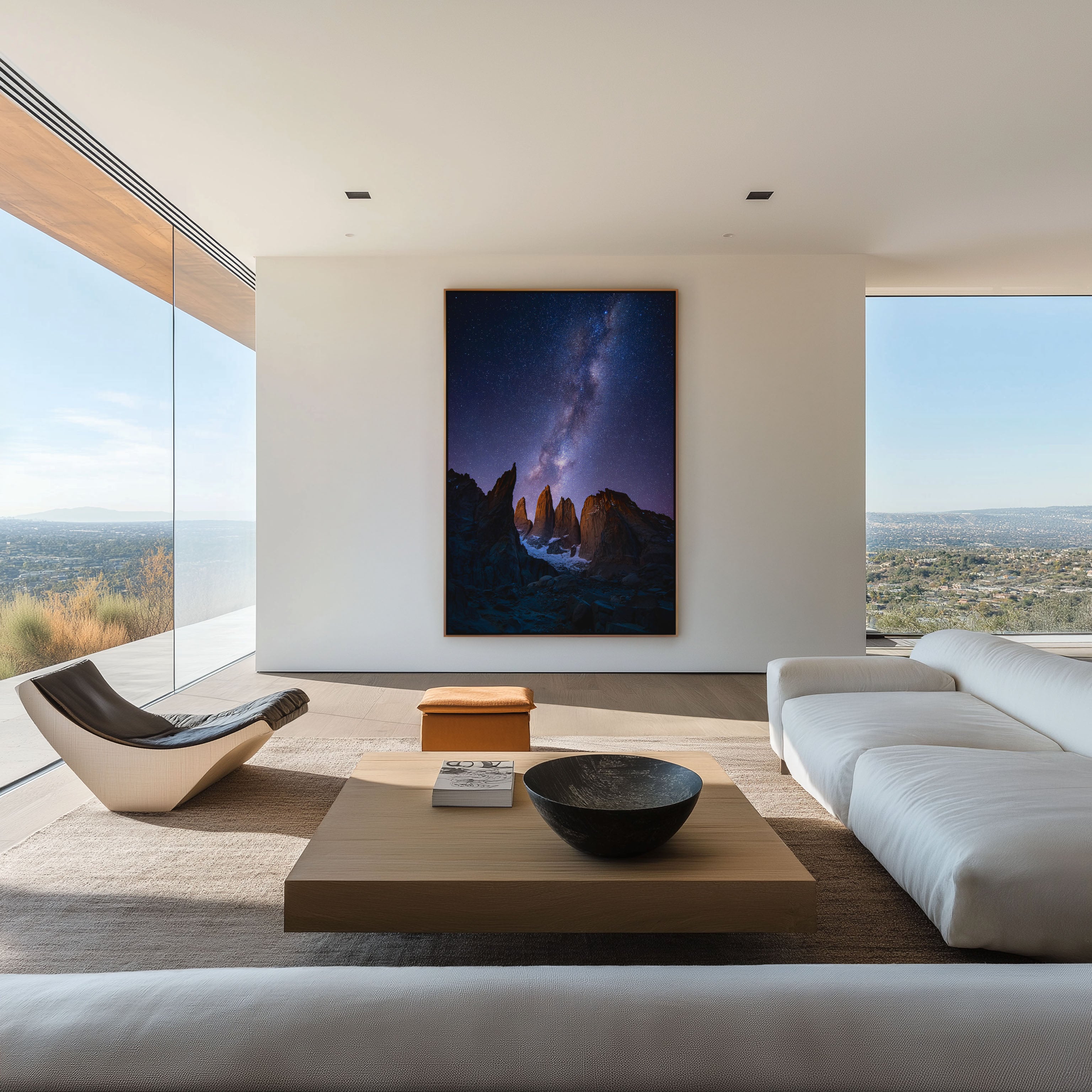Milky Way Patagonia Peaks Wall Art Print | Night Sky Mountain Canvas