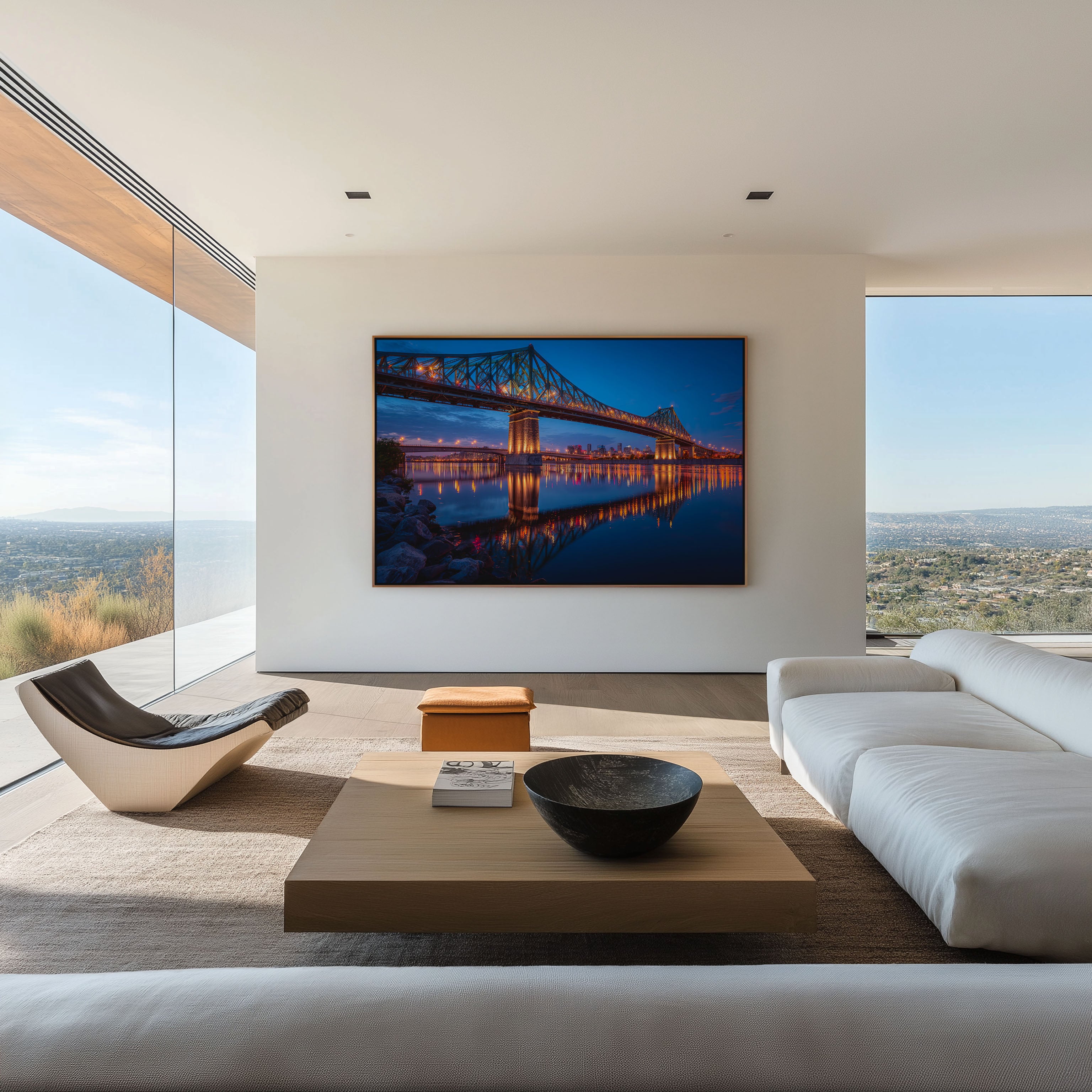 Montreal Jacques Cartier Bridge Wall Art Print, Canada Skyline