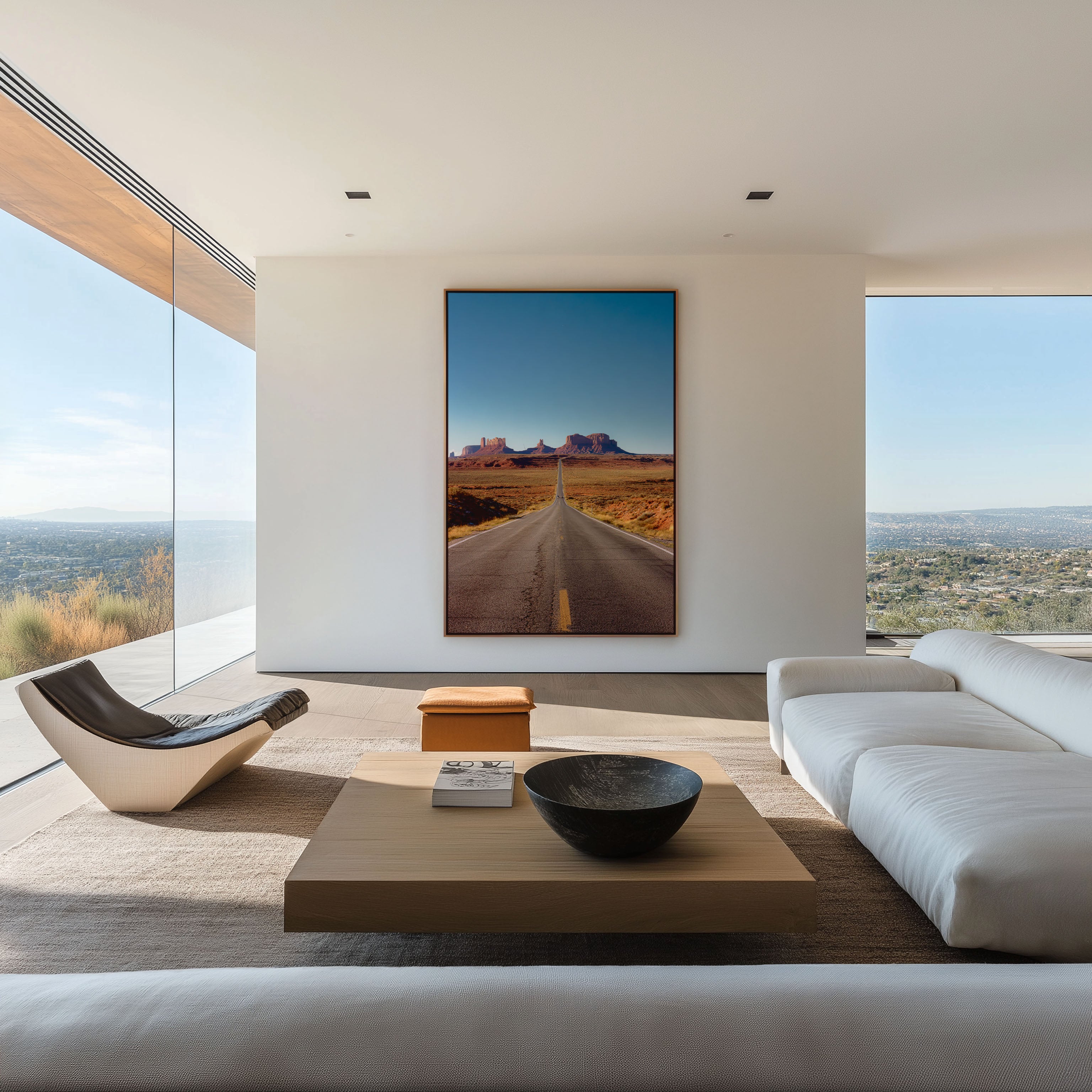 Monument Valley Desert Highway Wall Art | Scenic Road Trip Landscape Print
