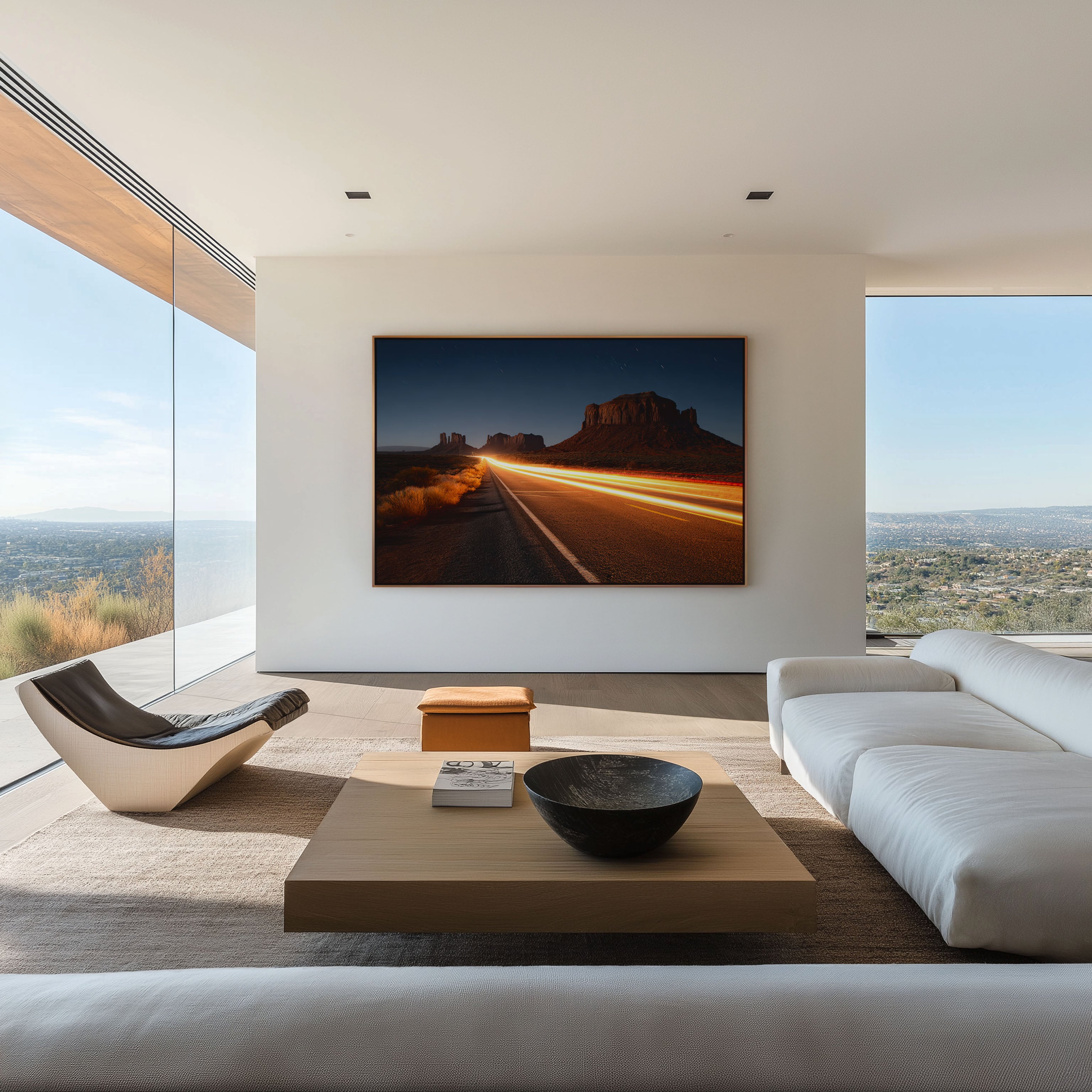 Monument Valley Road Night Wall Art Print, Arizona Desert
