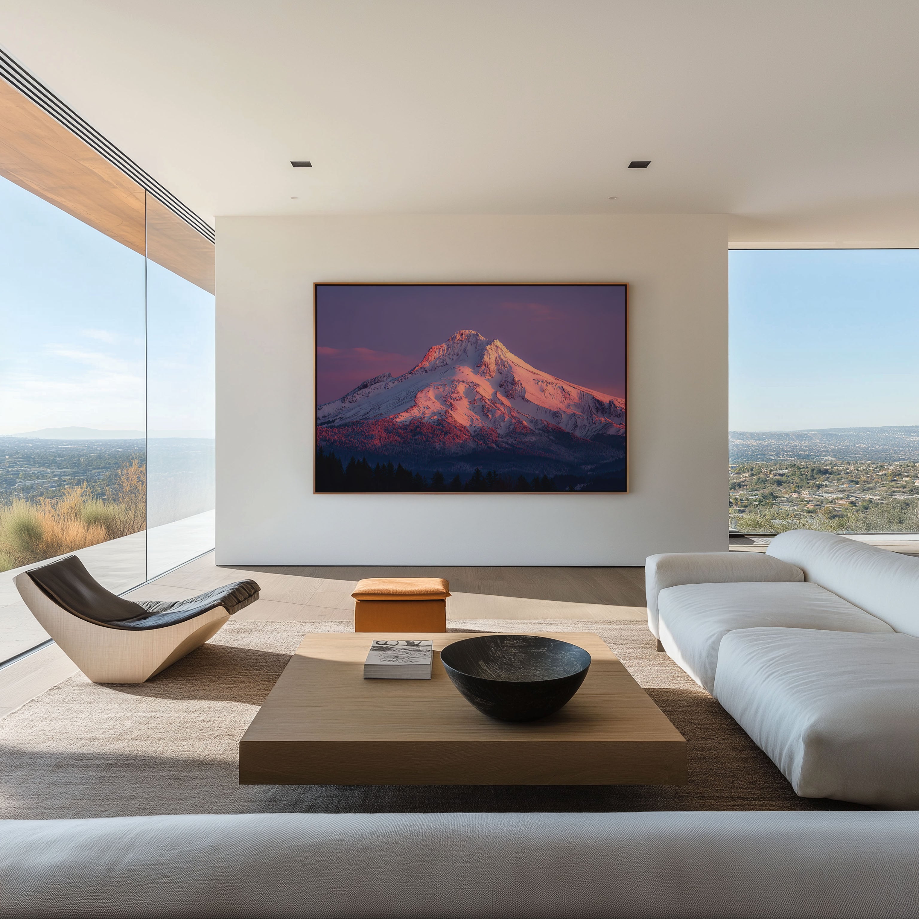 Mount Hood Sunrise Wall Art Print – Oregon Cascade Snow Mountain Landscape