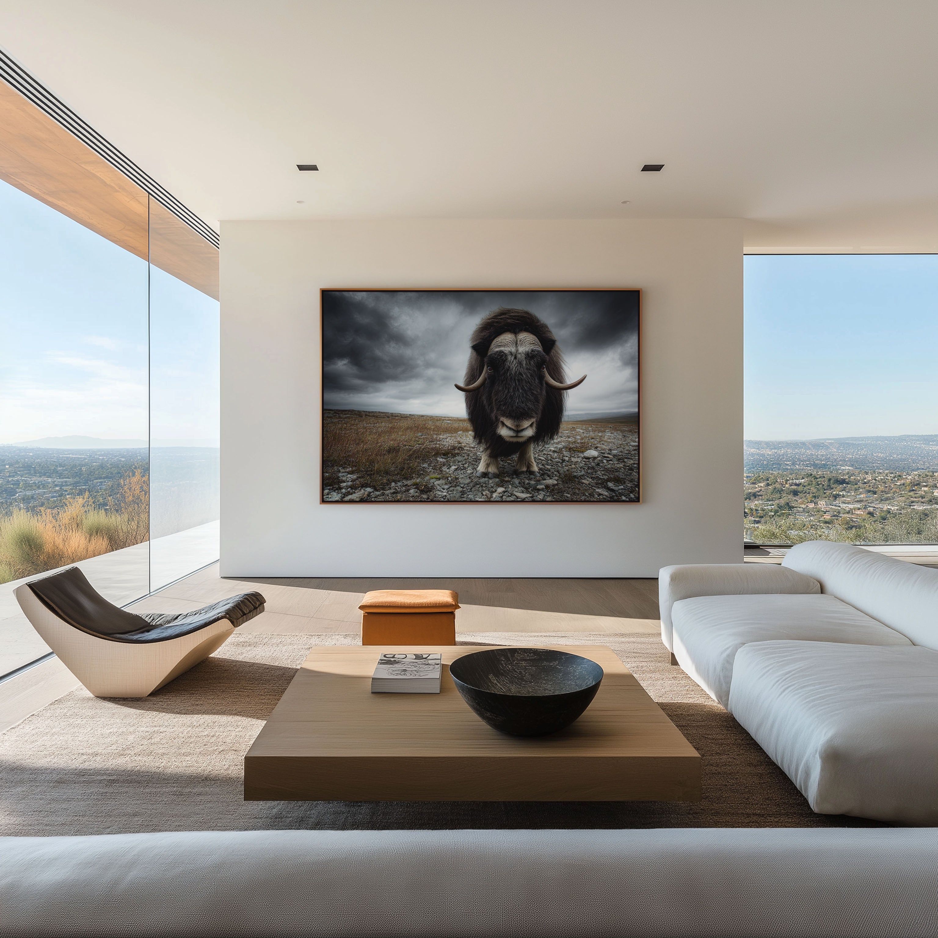 Musk Ox Wall Art Print – Arctic Wildlife Canvas