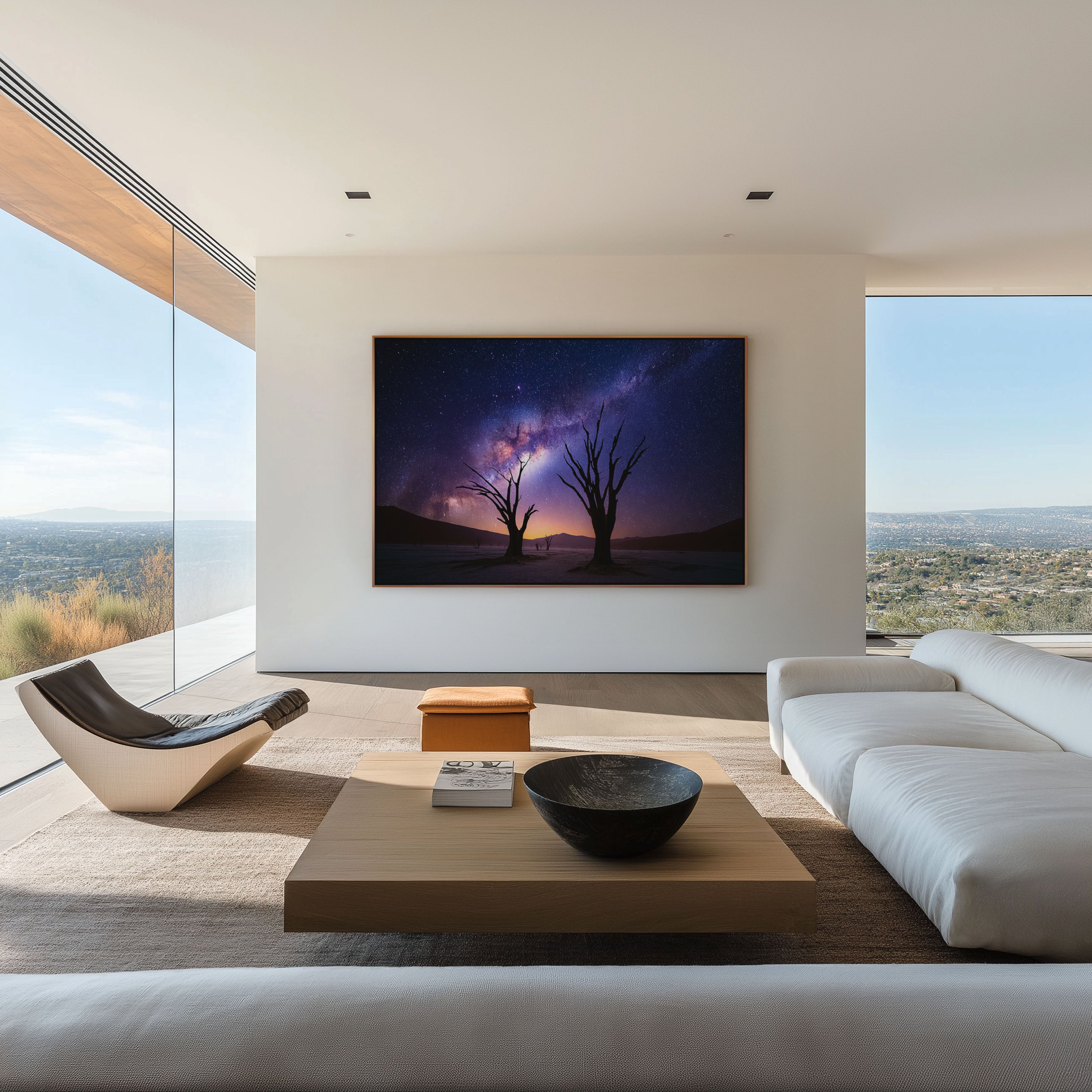 Namib Desert Deadvlei Milky Way Wall Art – Purple Galaxy Night Sky