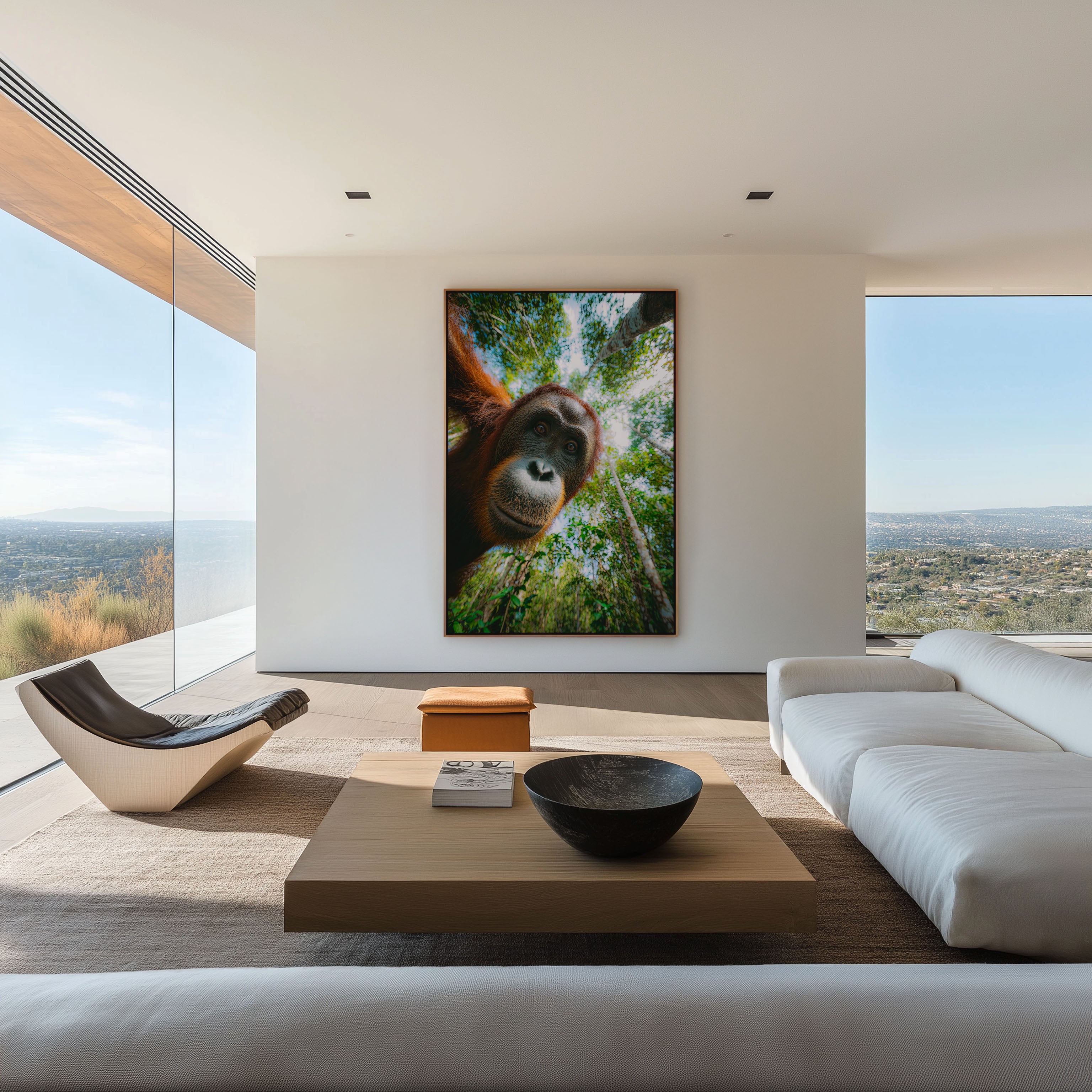 Orangutan Wall Art Print – Jungle Wildlife Canvas & Framed Tropical Animal Photography Decor