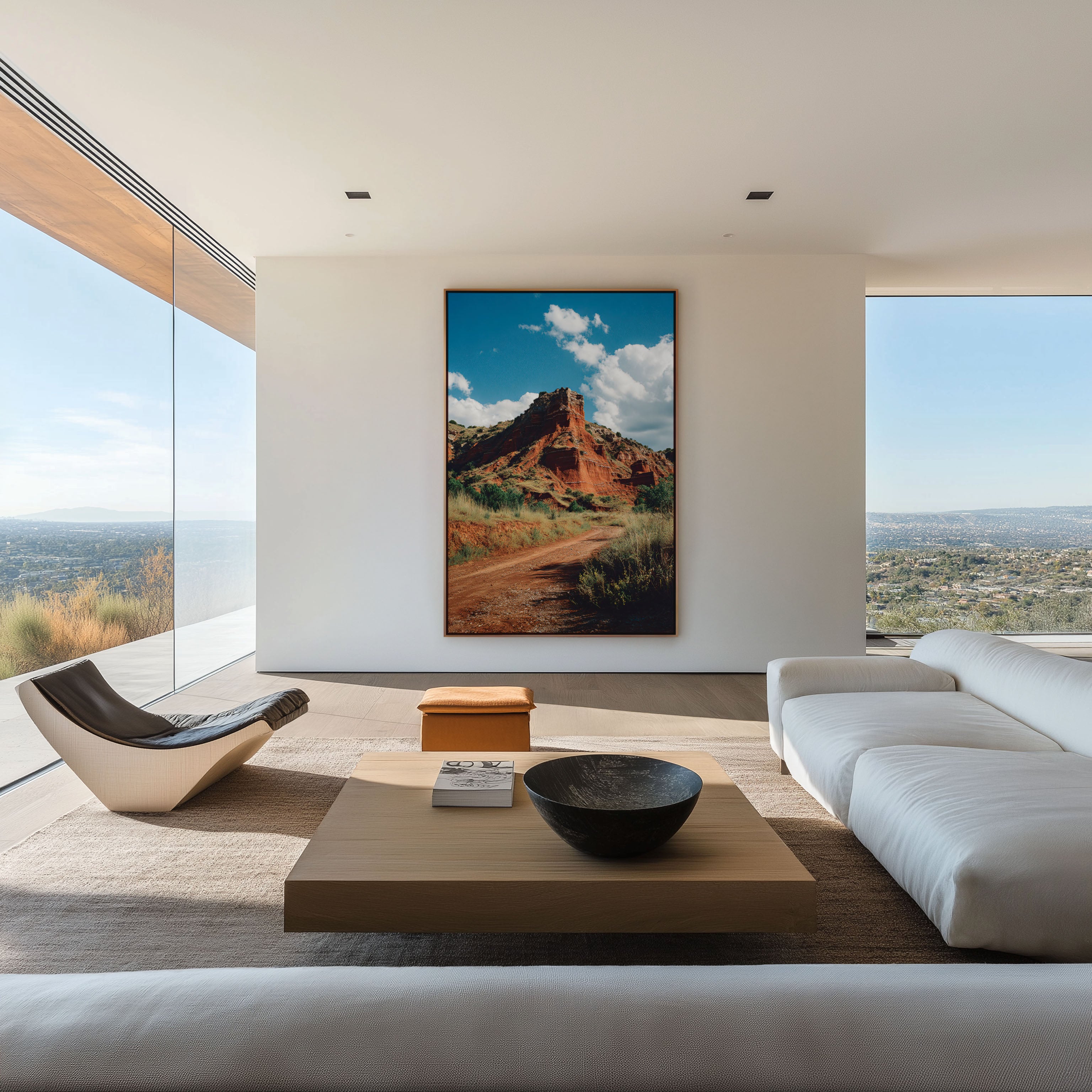 Palo Duro Canyon Wall Art Print – Texas Red Rock Landscape Canvas, Desert Mountain Photography, Rustic Nature Wall Decor