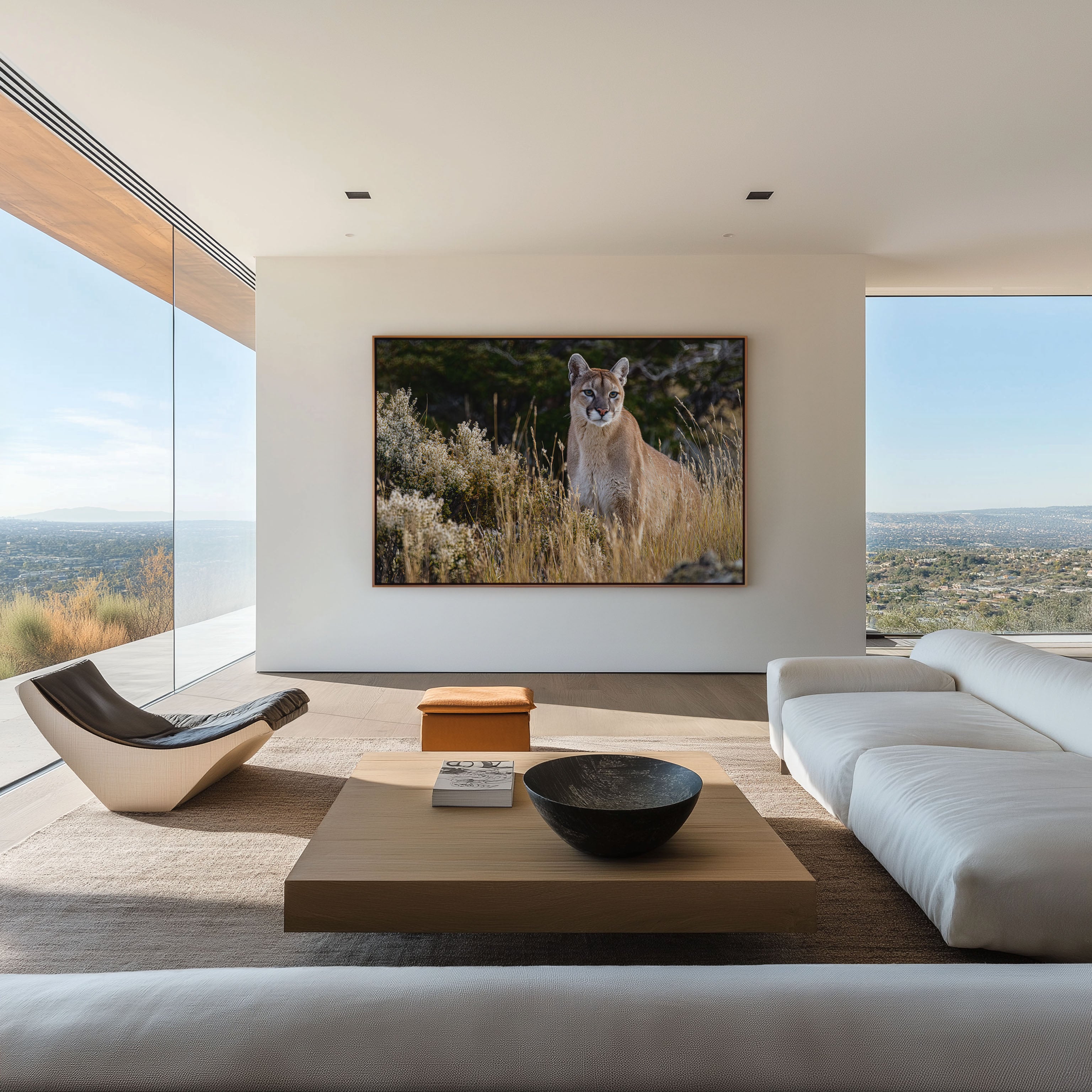 Puma Wall Art Print – Patagonia Mountain Wildlife